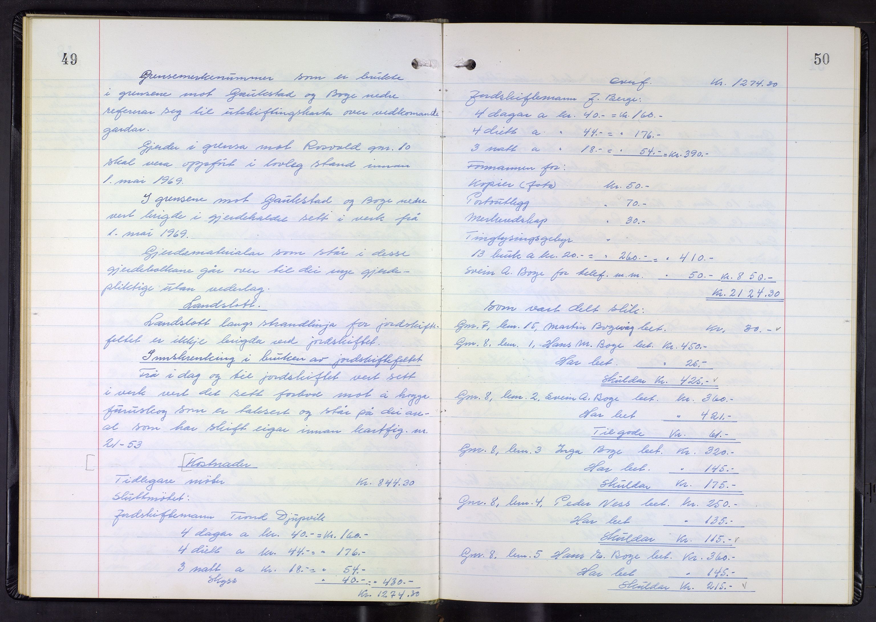 Hordaland jordskiftedøme - III Midhordland jordskiftedistrikt, AV/SAB-A-7001/A/Aa/L0039: Forhandlingsprotokoll, 1968-1972, p. 49-50