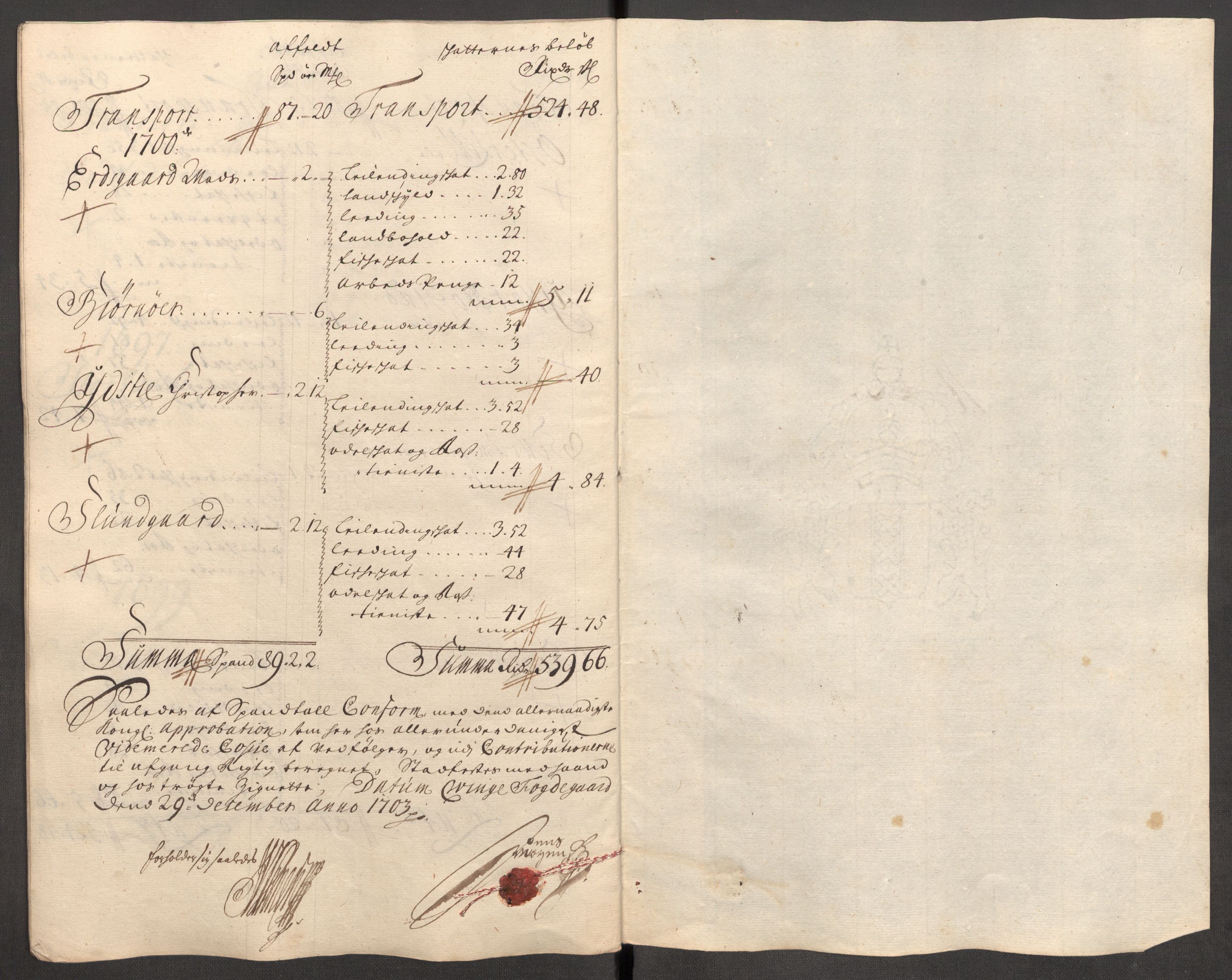 Rentekammeret inntil 1814, Reviderte regnskaper, Fogderegnskap, AV/RA-EA-4092/R62/L4194: Fogderegnskap Stjørdal og Verdal, 1703, p. 225