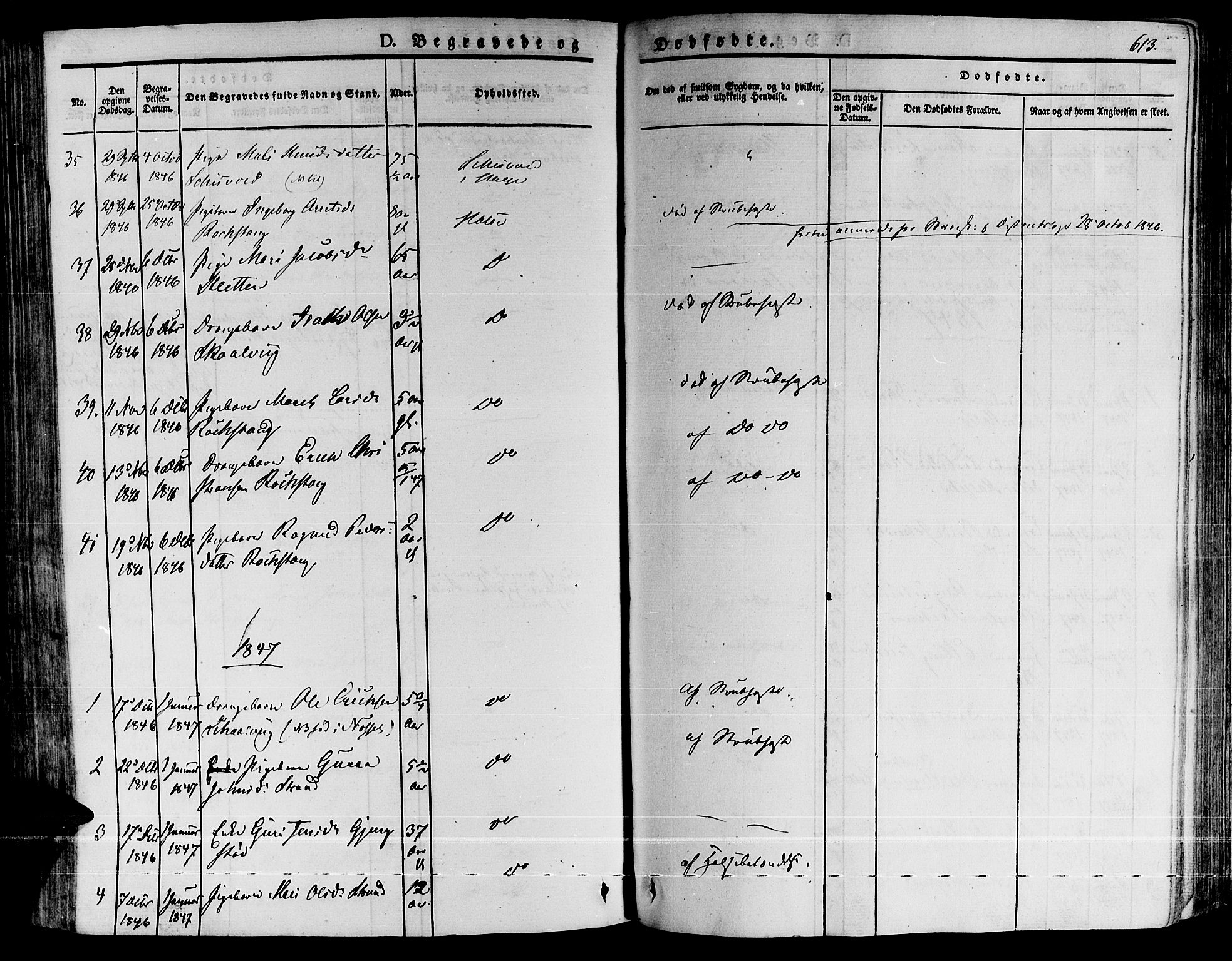 Ministerialprotokoller, klokkerbøker og fødselsregistre - Møre og Romsdal, AV/SAT-A-1454/592/L1025: Parish register (official) no. 592A03 /2, 1831-1849, p. 613