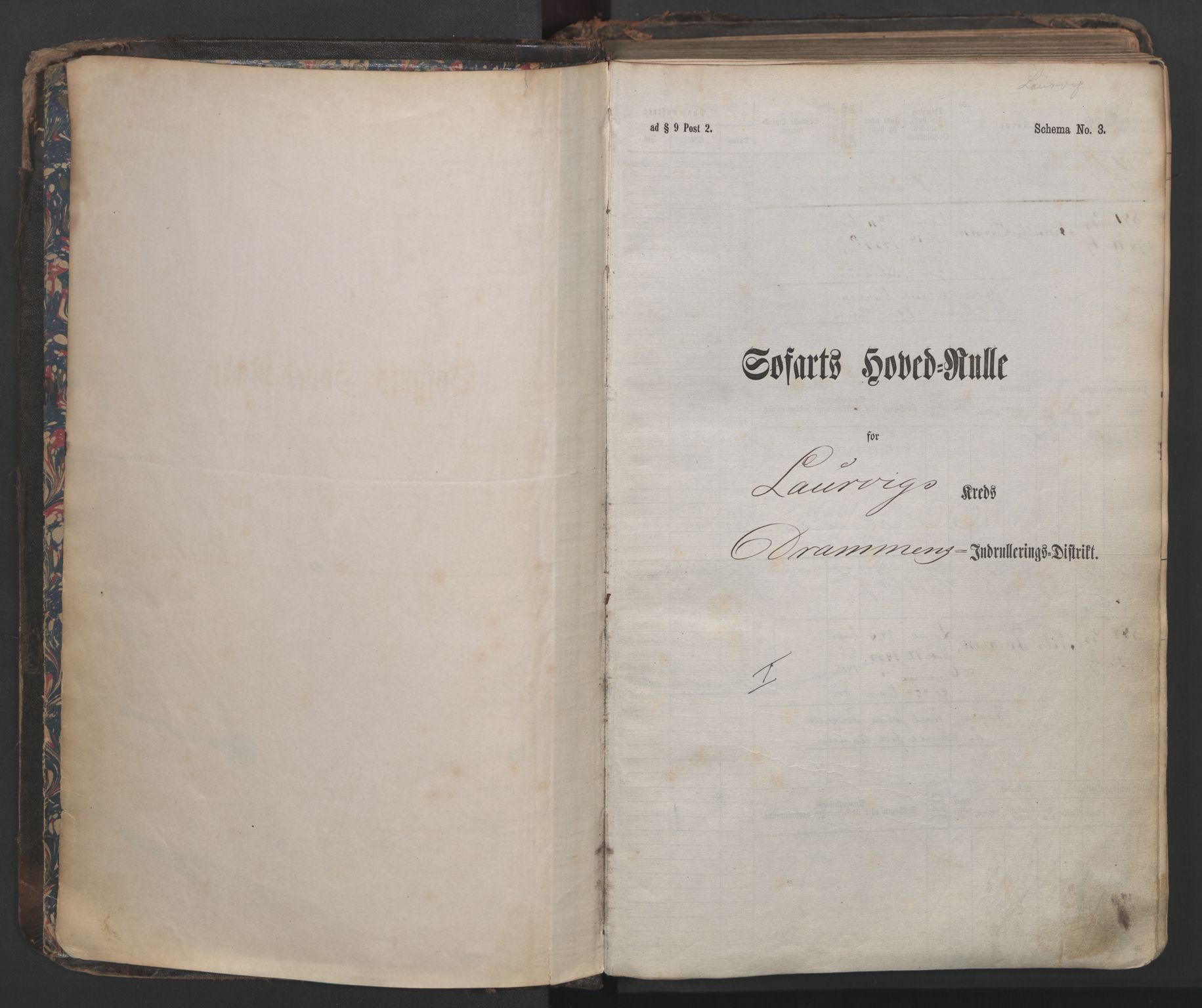 Larvik innrulleringskontor, AV/SAKO-A-787/F/Fc/L0003: Hovedrulle, 1868
