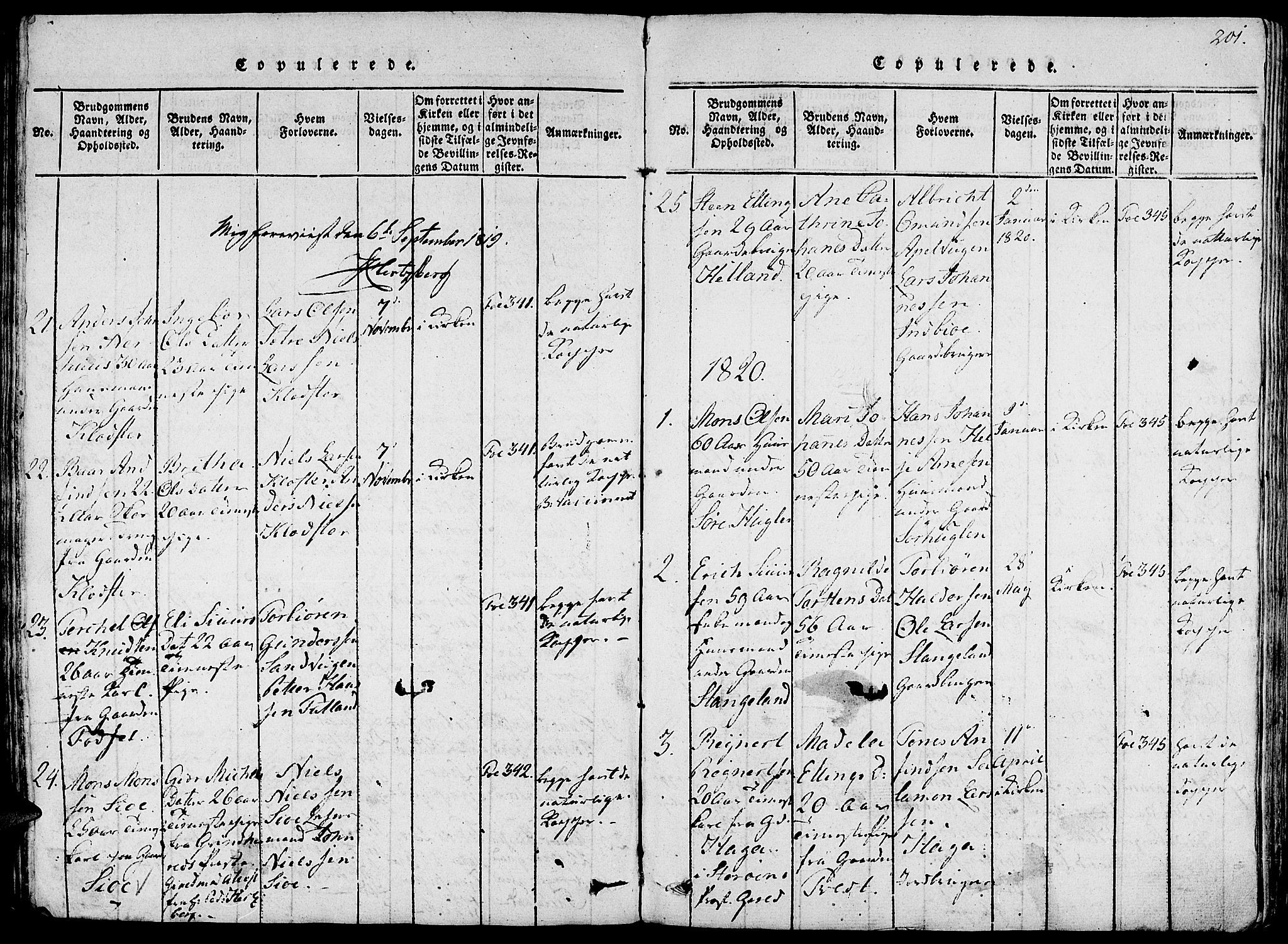 Fjelberg sokneprestembete, AV/SAB-A-75201/H/Haa: Parish register (official) no. A 4, 1816-1822, p. 201