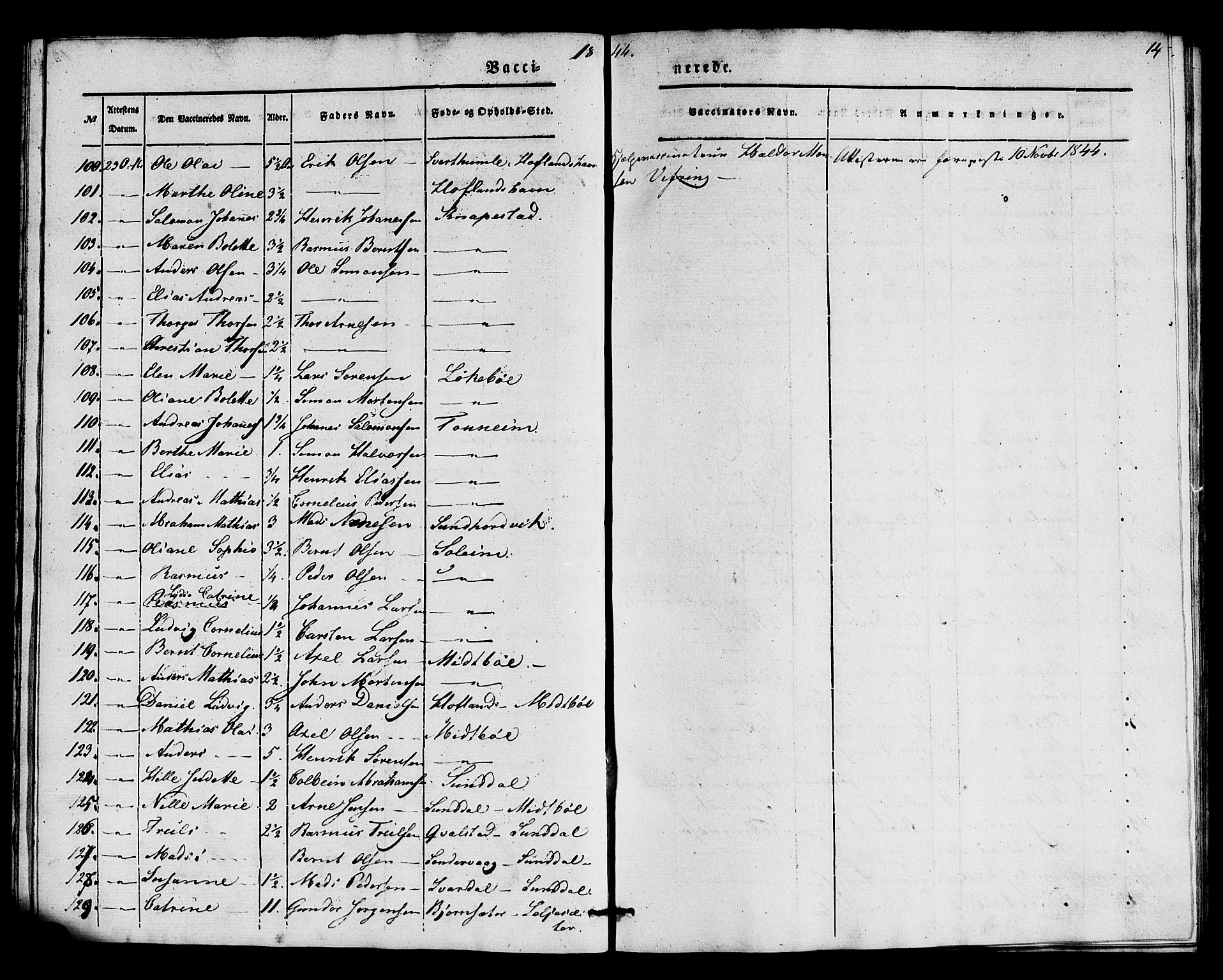 Kinn sokneprestembete, AV/SAB-A-80801/H/Haa/Haaa/L0016: Parish register (official) no. A 16, 1841-1858, p. 14