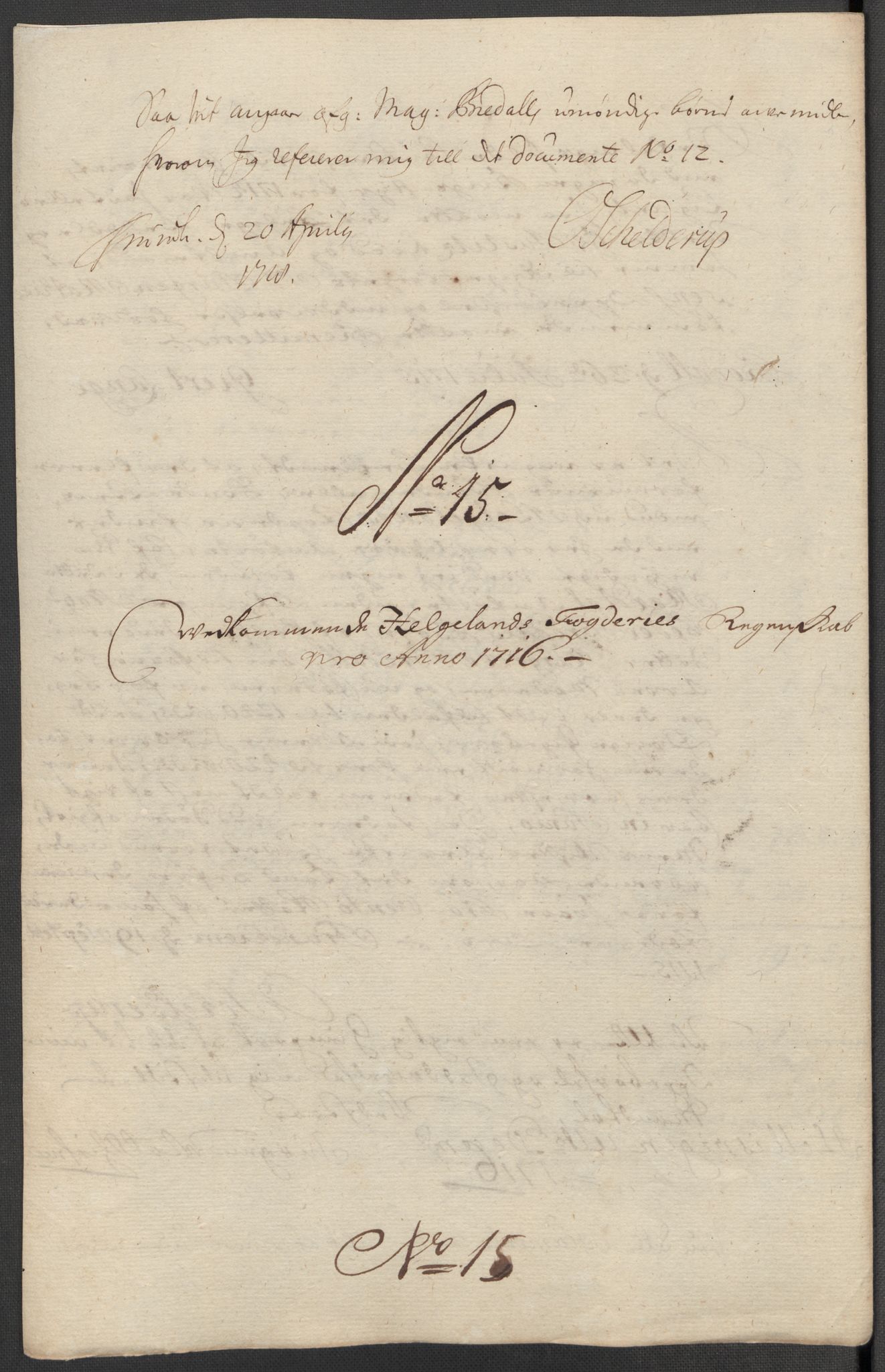 Rentekammeret inntil 1814, Reviderte regnskaper, Fogderegnskap, RA/EA-4092/R65/L4514: Fogderegnskap Helgeland, 1716, p. 203