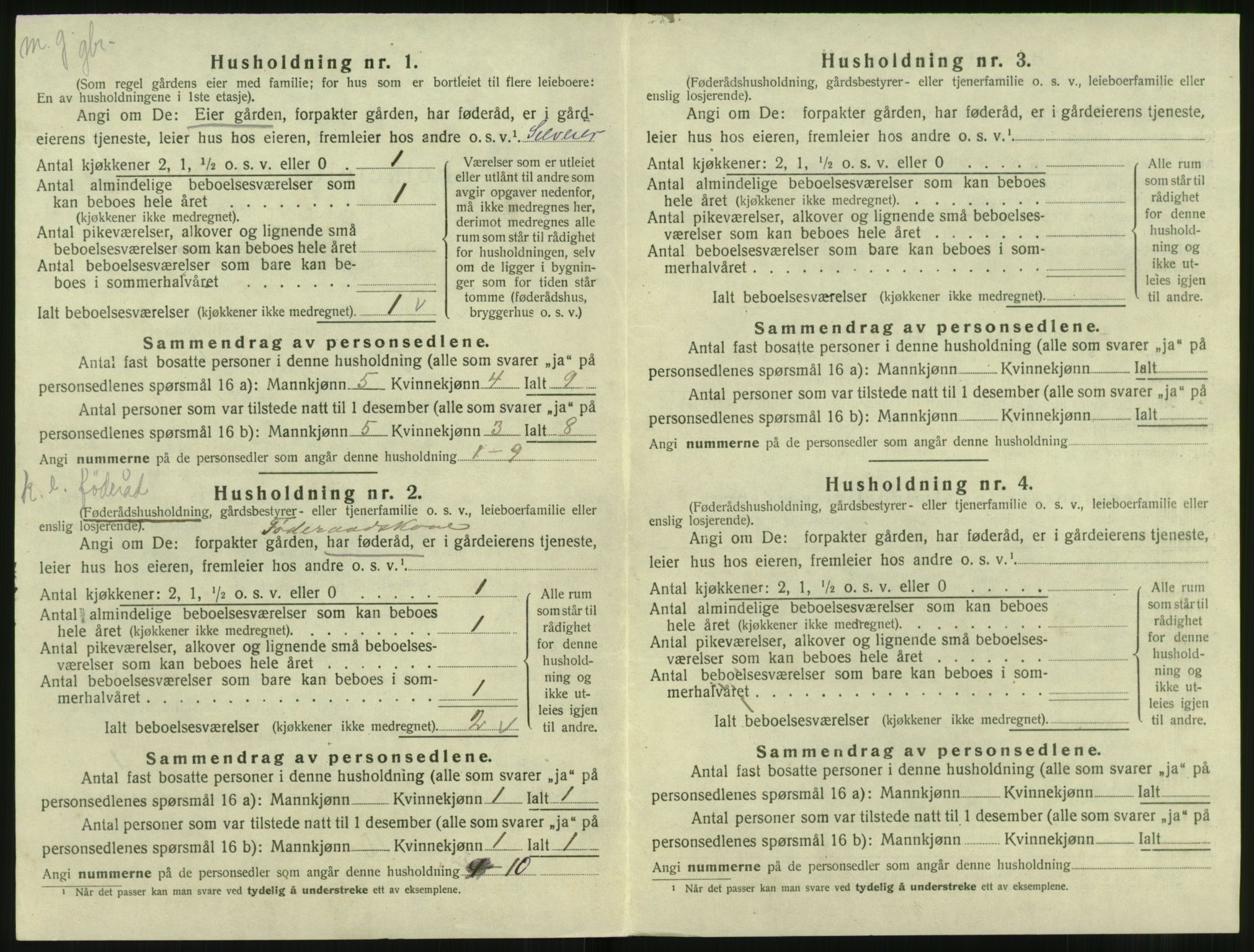 SAT, 1920 census for Hareid, 1920, p. 326