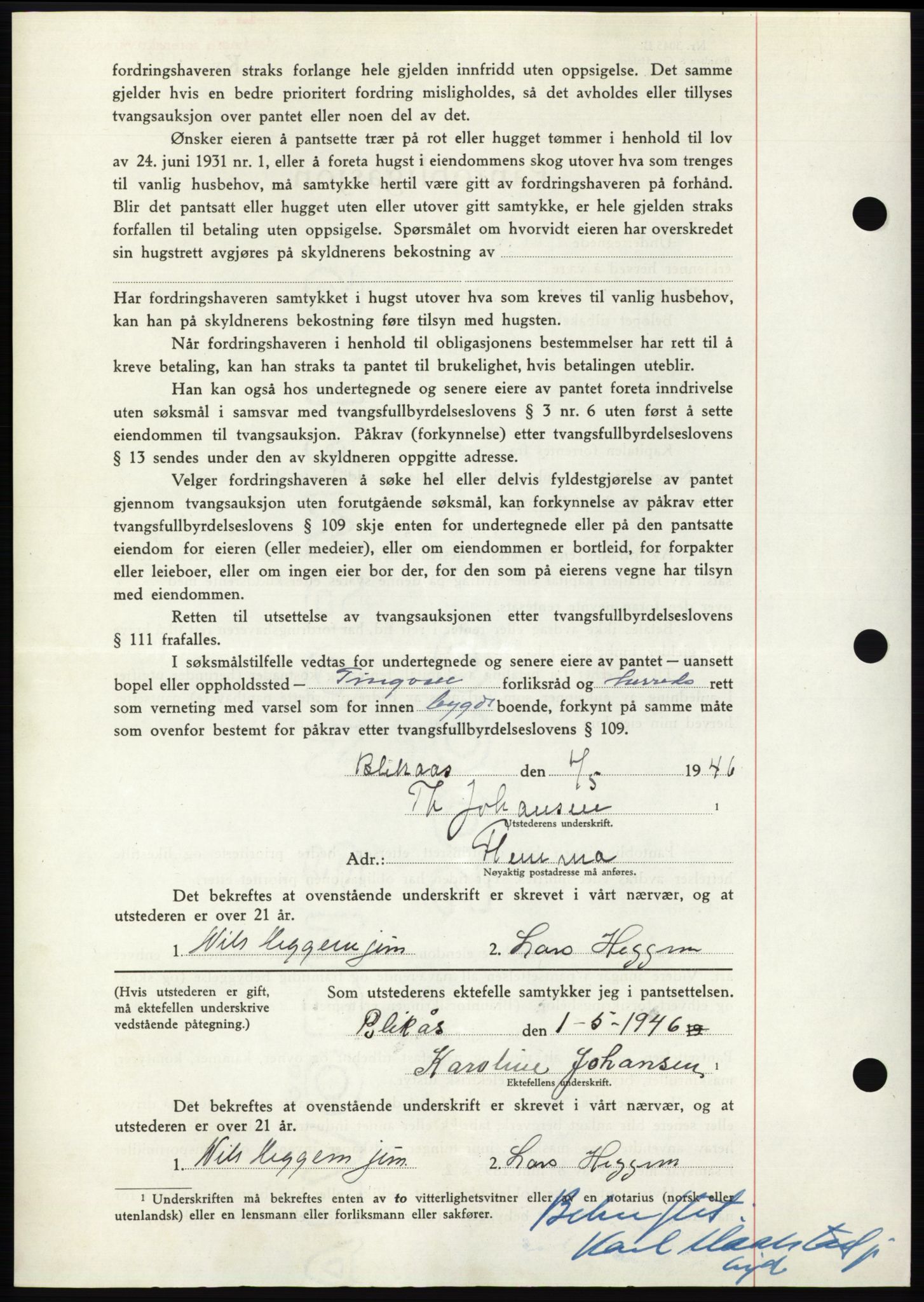 Nordmøre sorenskriveri, AV/SAT-A-4132/1/2/2Ca: Mortgage book no. B94, 1946-1946, Diary no: : 916/1946