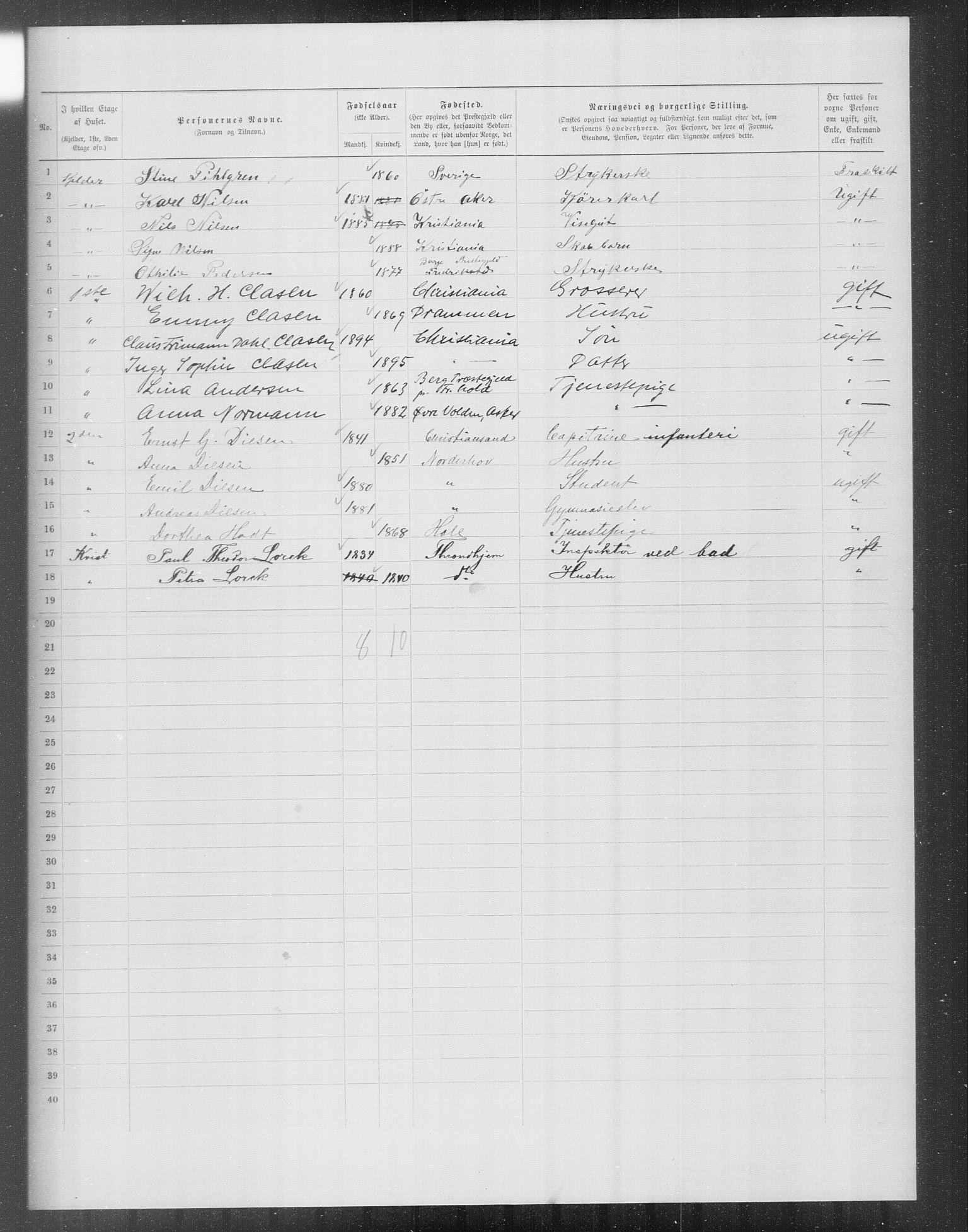 OBA, Municipal Census 1899 for Kristiania, 1899, p. 14869