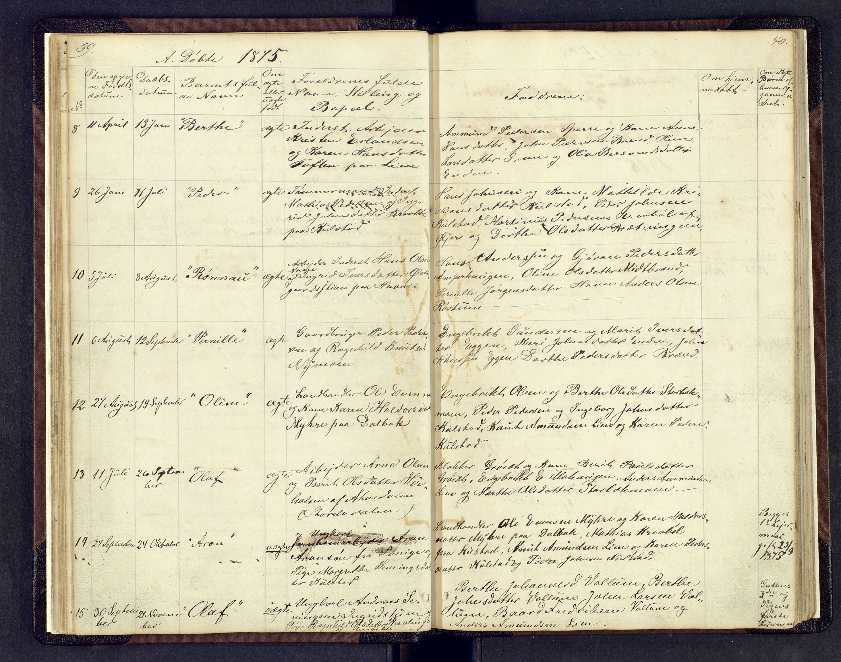 Sollia prestekontor, AV/SAH-PREST-050/H/Ha/Hab/L0001: Parish register (copy) no. 1, 1862-1879, p. 39-40