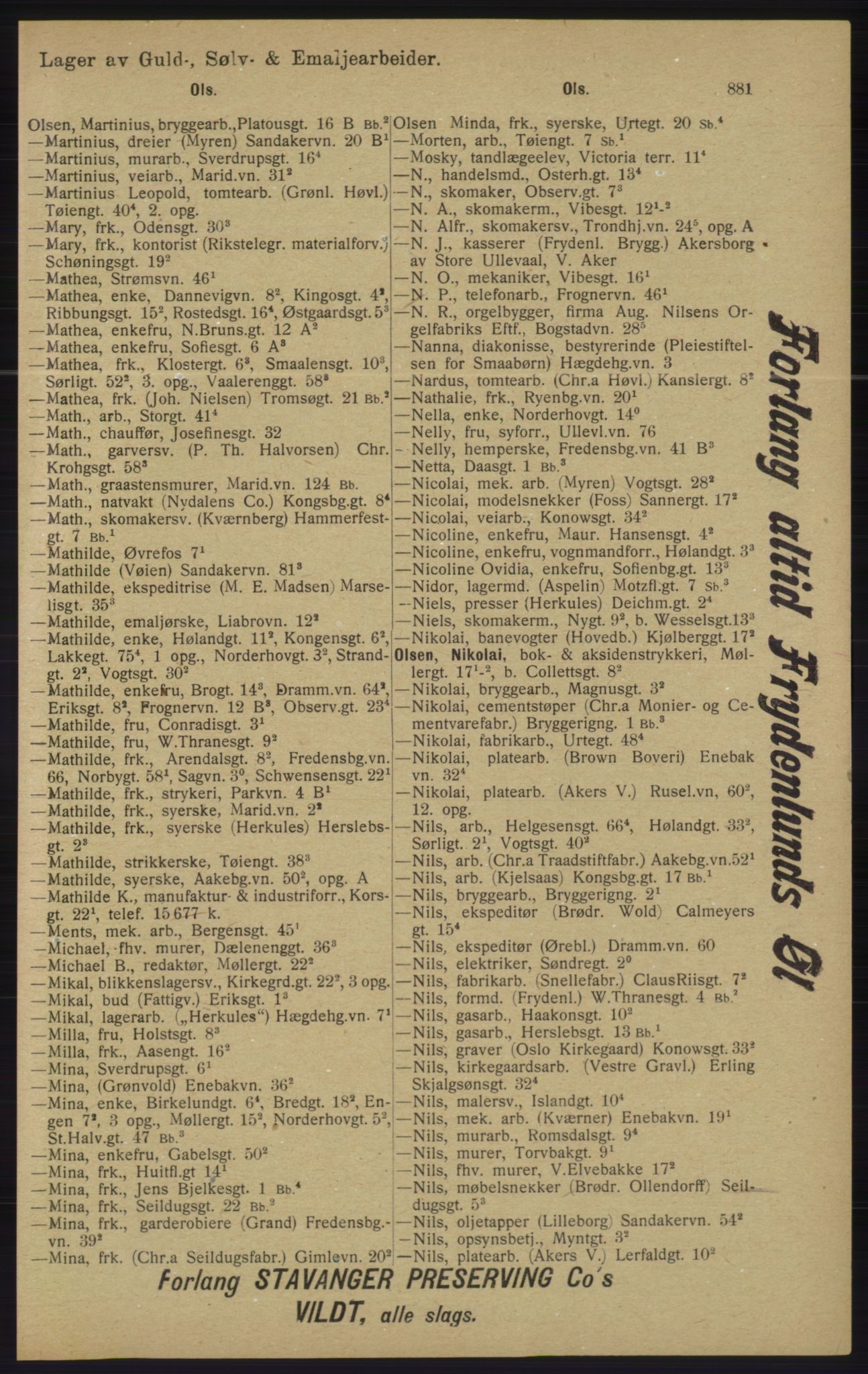 Kristiania/Oslo adressebok, PUBL/-, 1913, p. 893