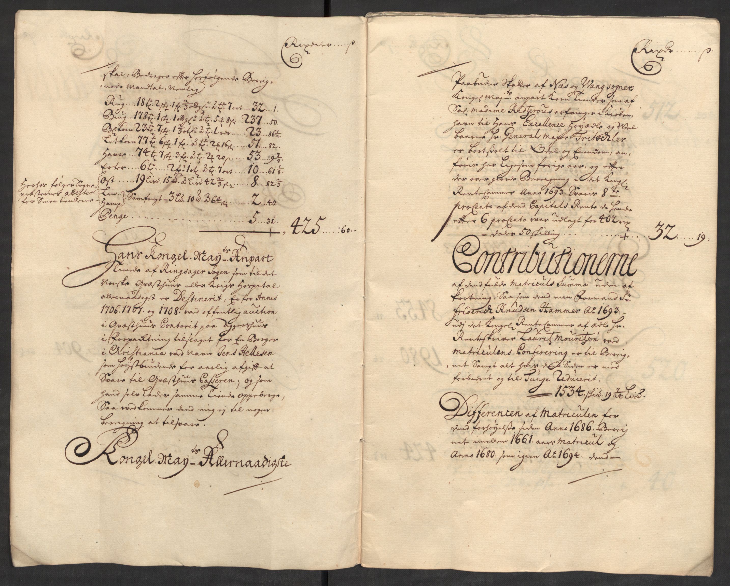 Rentekammeret inntil 1814, Reviderte regnskaper, Fogderegnskap, AV/RA-EA-4092/R16/L1043: Fogderegnskap Hedmark, 1706-1707, p. 6