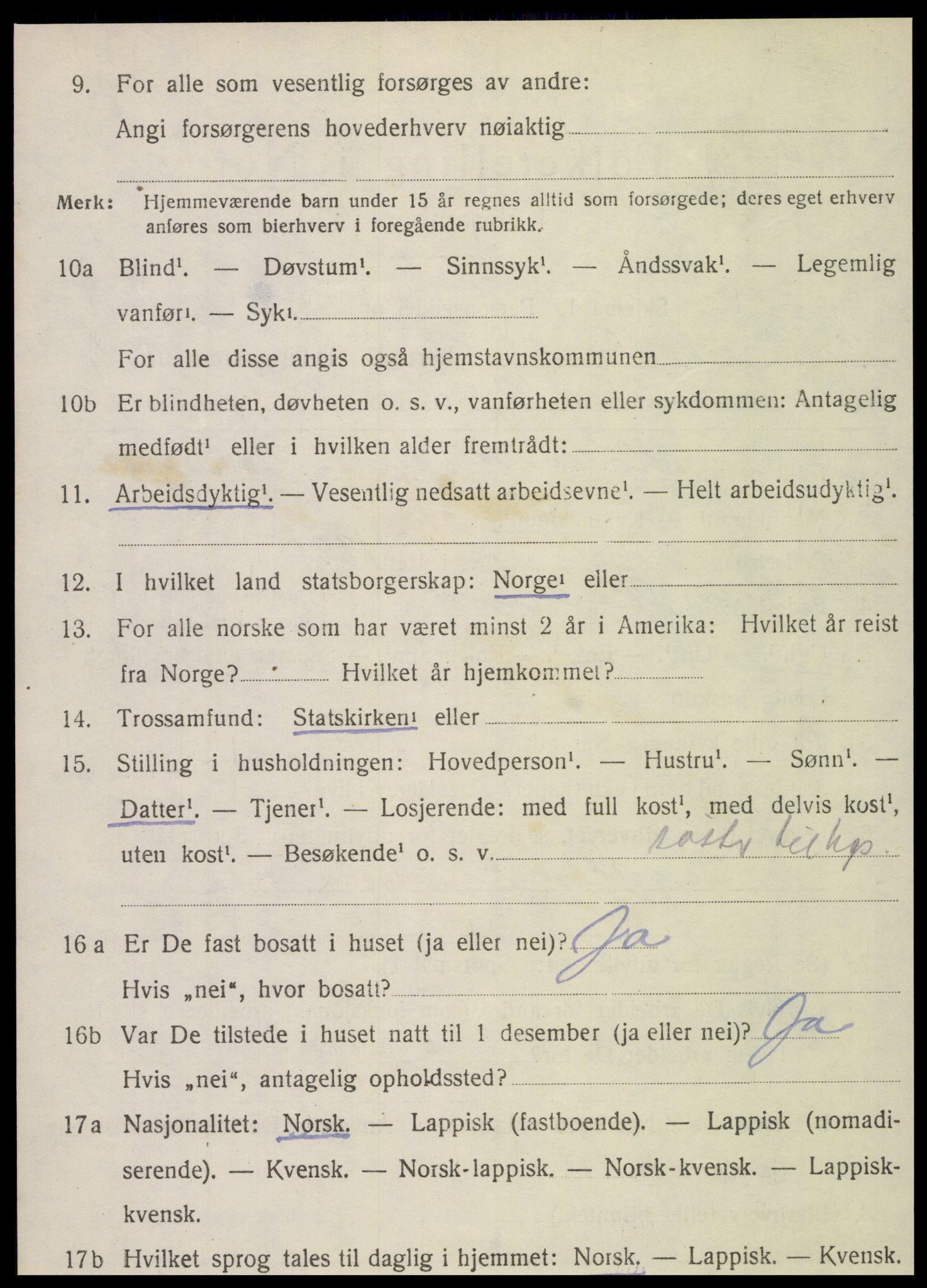 SAT, 1920 census for Nordvik, 1920, p. 733