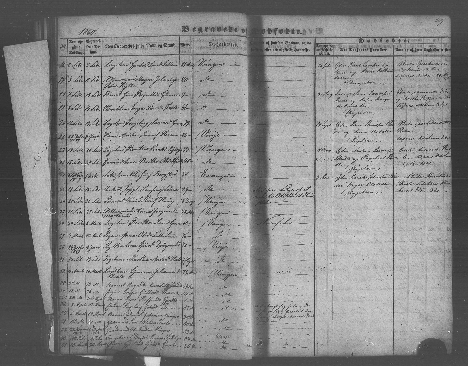 Voss sokneprestembete, SAB/A-79001/H/Haa: Parish register (official) no. A 20, 1855-1886, p. 27