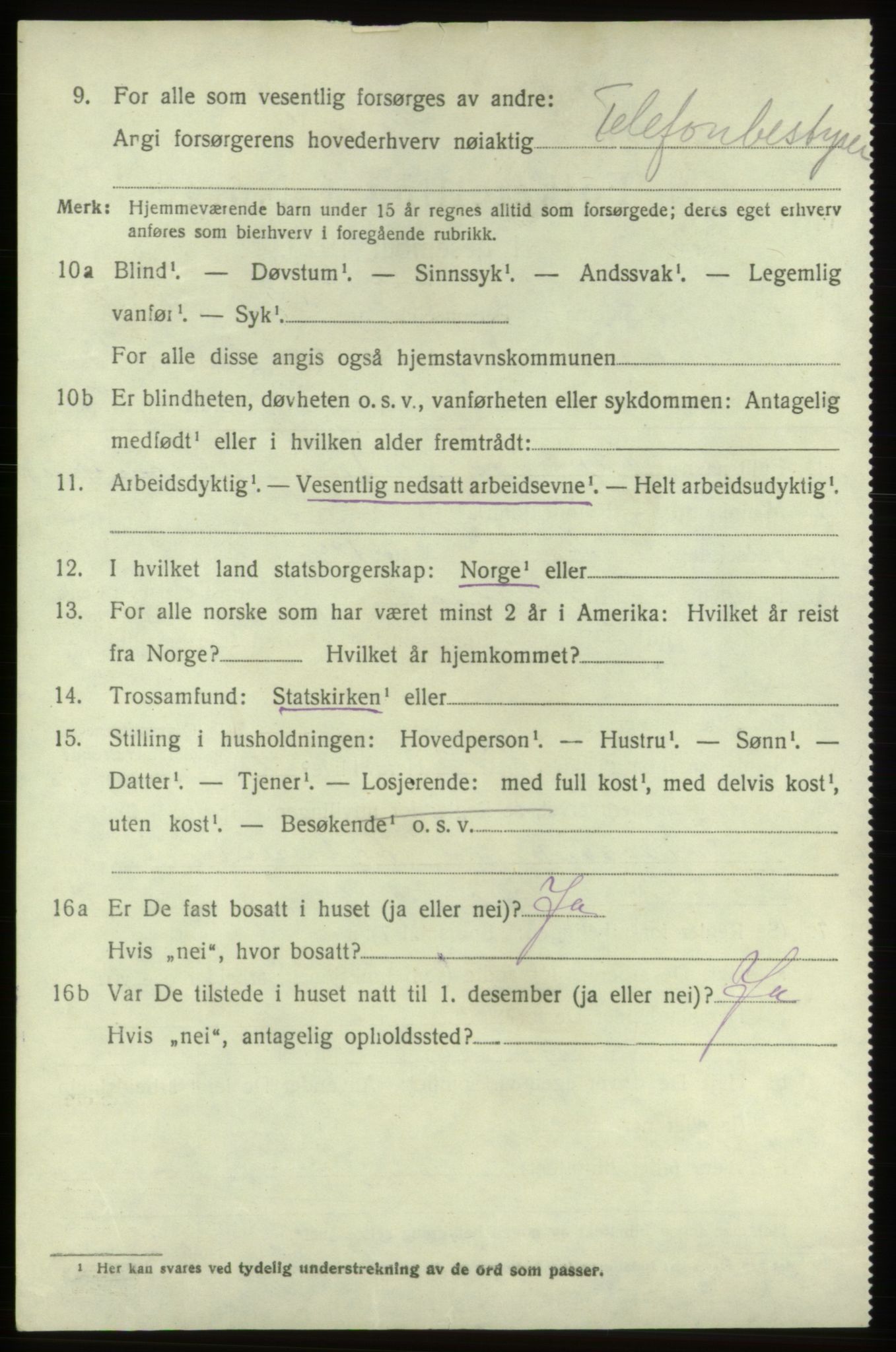 SAB, 1920 census for Stord, 1920, p. 8682