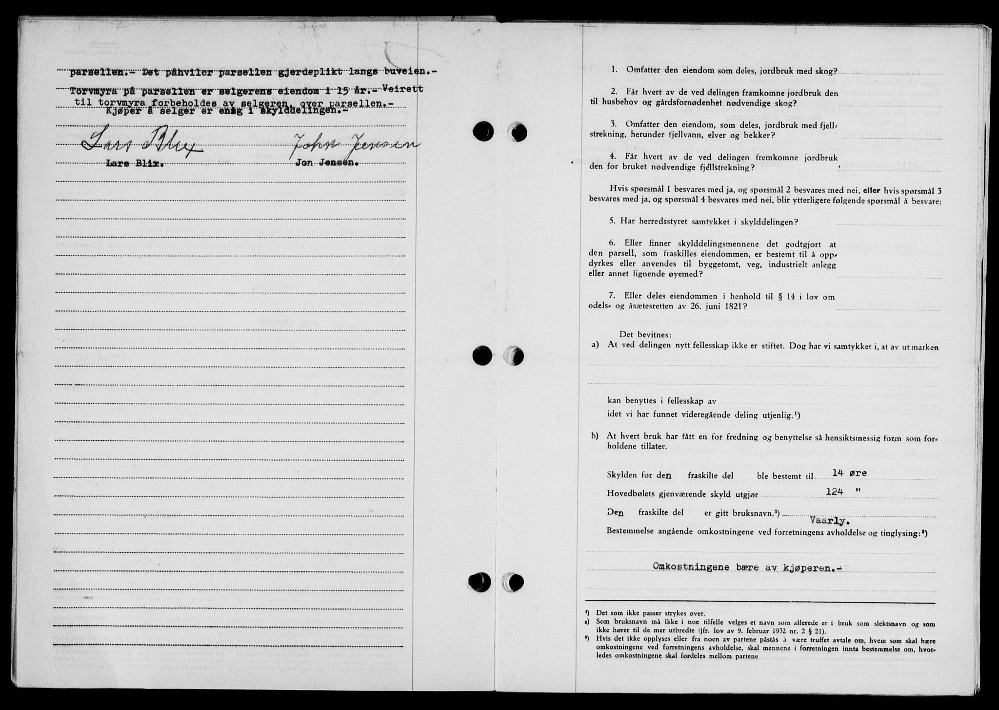 Lofoten sorenskriveri, SAT/A-0017/1/2/2C/L0021a: Mortgage book no. 21a, 1949-1949, Diary no: : 2275/1949