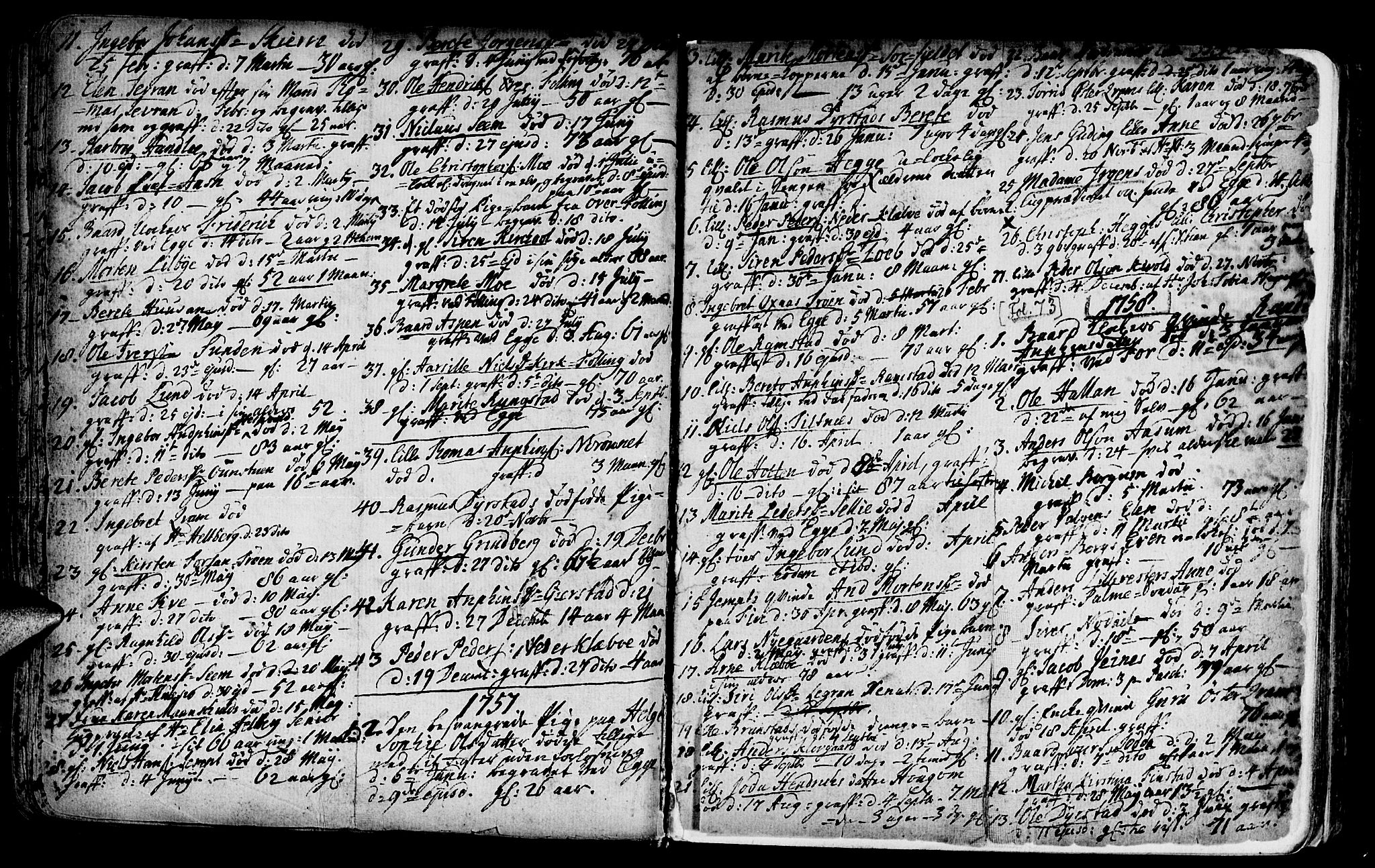 Ministerialprotokoller, klokkerbøker og fødselsregistre - Nord-Trøndelag, SAT/A-1458/746/L0439: Parish register (official) no. 746A01, 1688-1759, p. 73