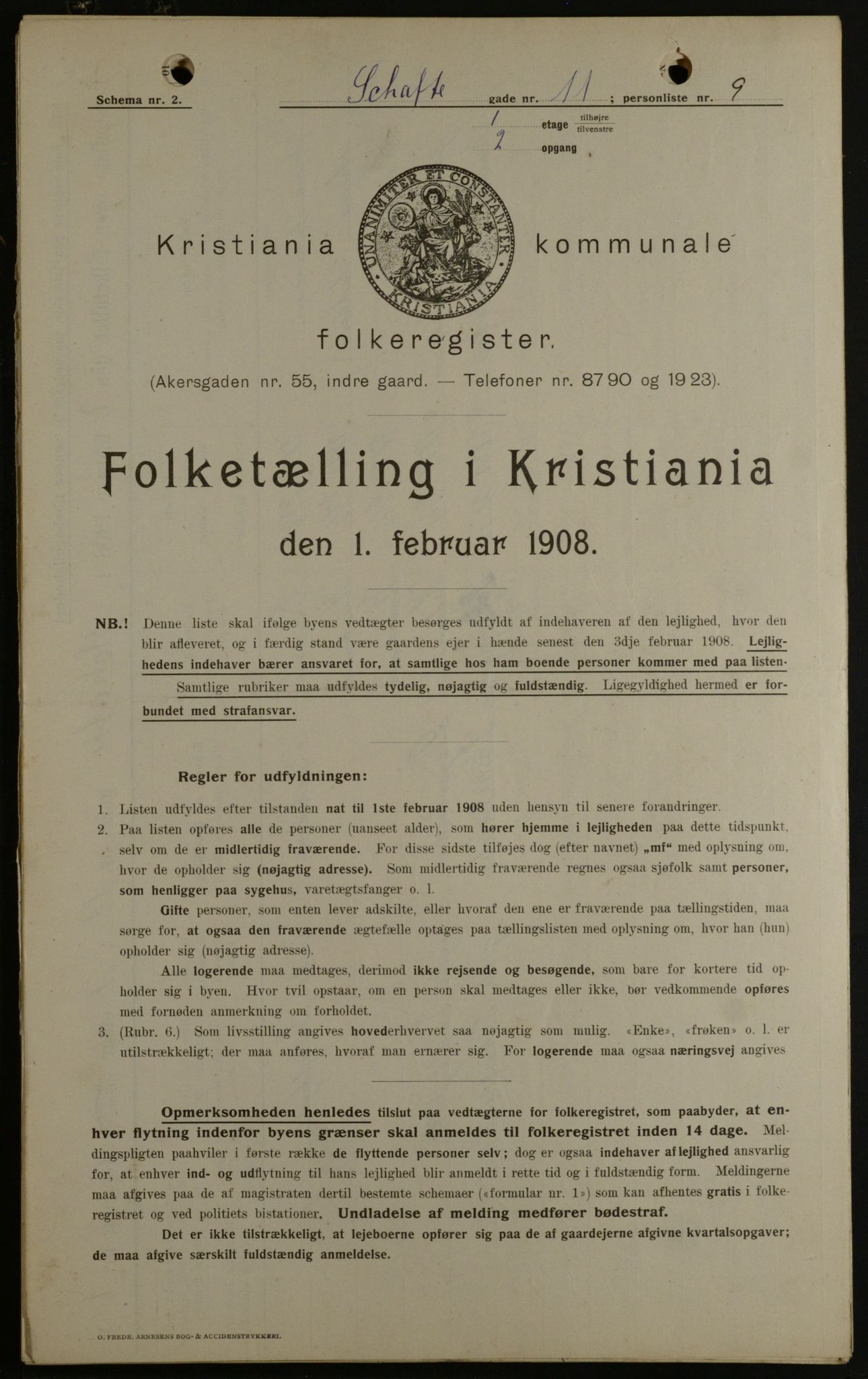 OBA, Municipal Census 1908 for Kristiania, 1908, p. 80571