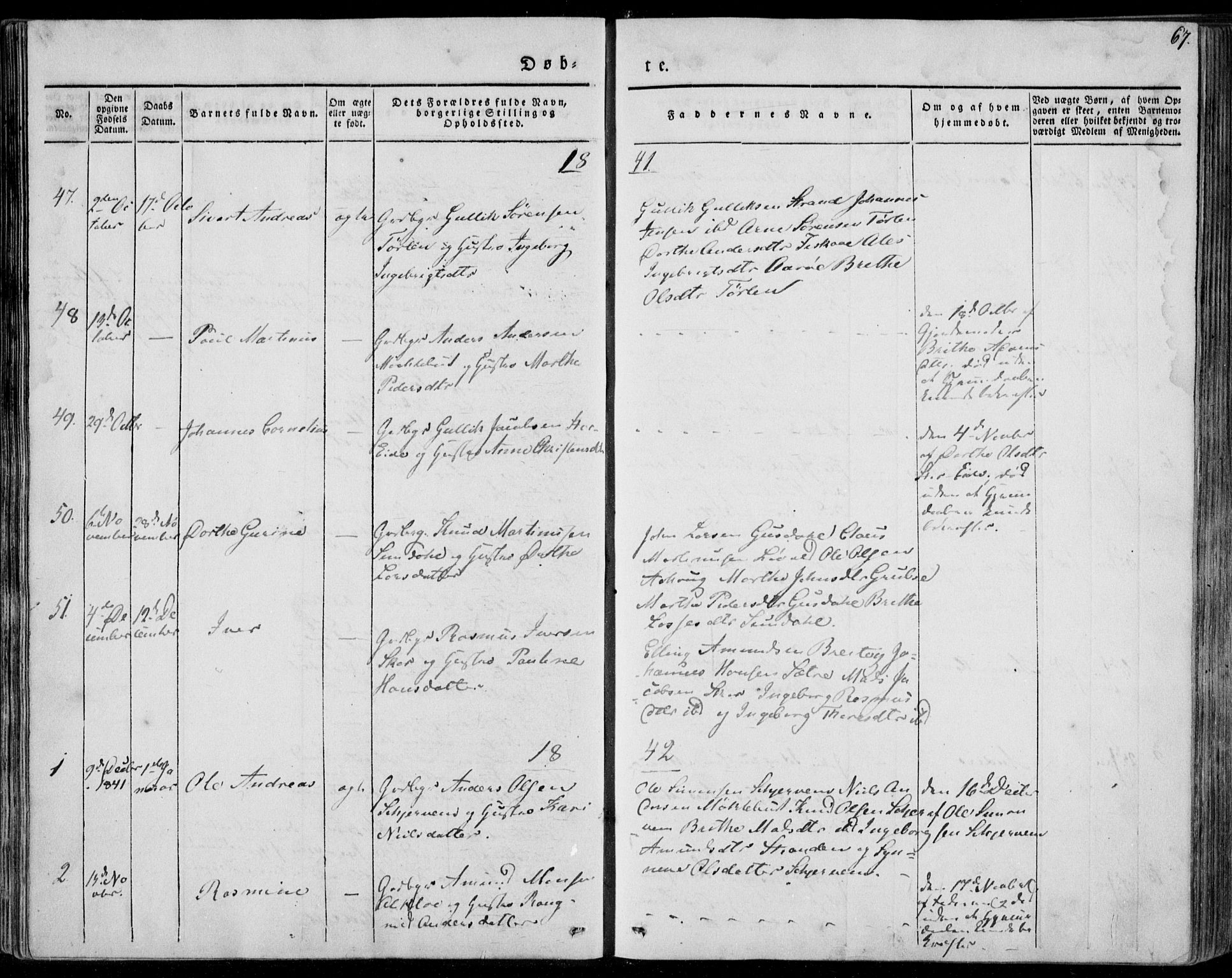 Ministerialprotokoller, klokkerbøker og fødselsregistre - Møre og Romsdal, AV/SAT-A-1454/501/L0005: Parish register (official) no. 501A05, 1831-1844, p. 67