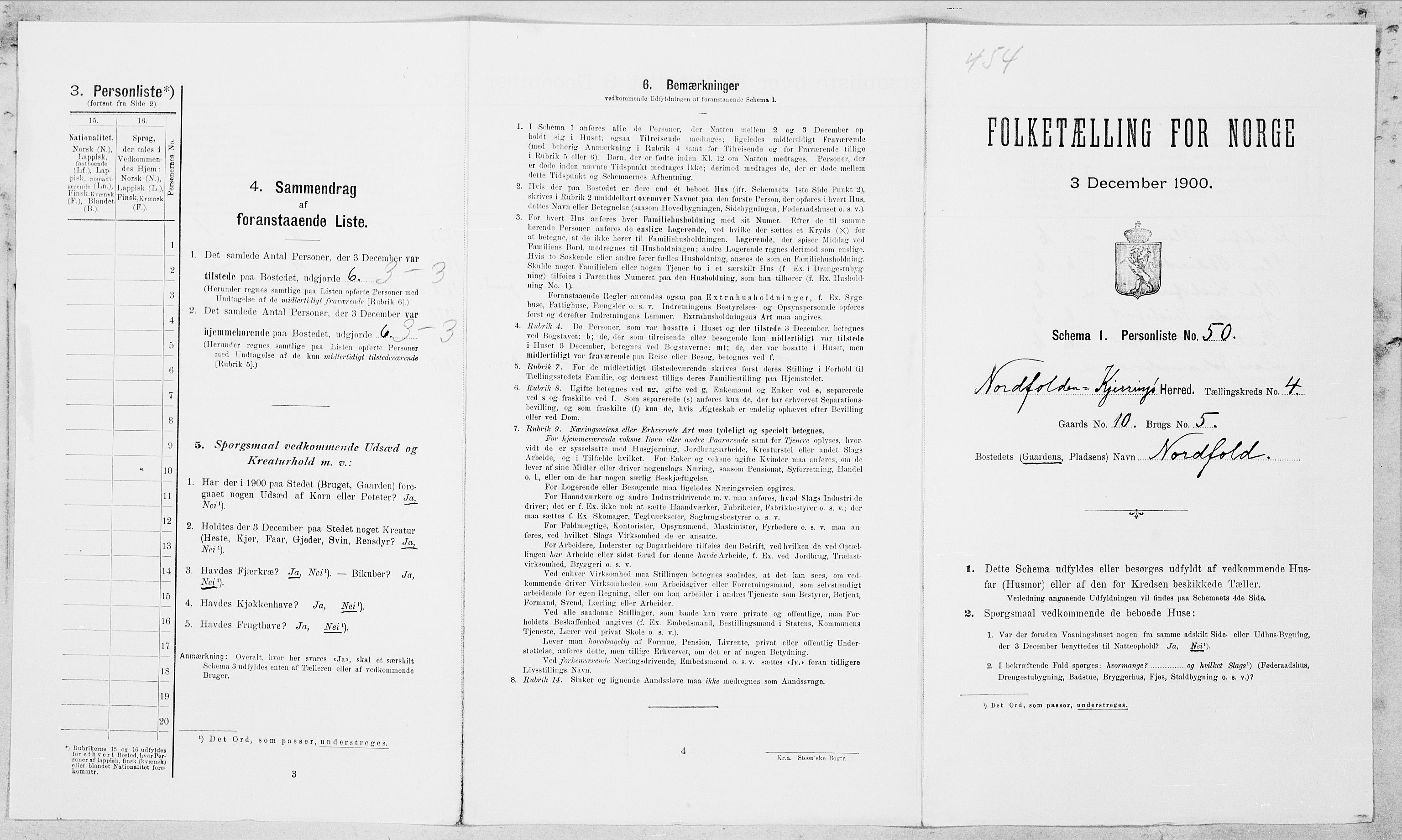 SAT, 1900 census for Nordfold-Kjerringøy, 1900, p. 486