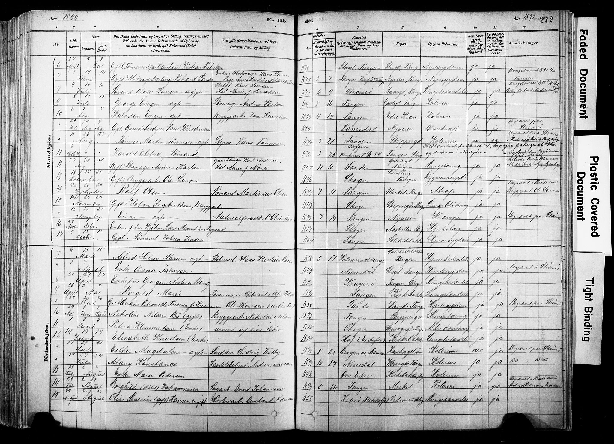 Strømsø kirkebøker, SAKO/A-246/F/Fb/L0006: Parish register (official) no. II 6, 1879-1910, p. 272