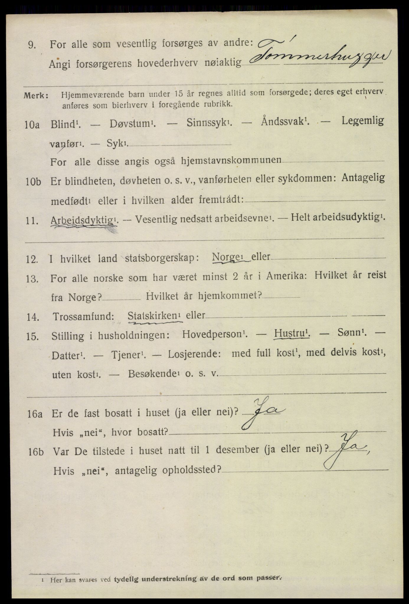 SAH, 1920 census for Trysil, 1920, p. 4092