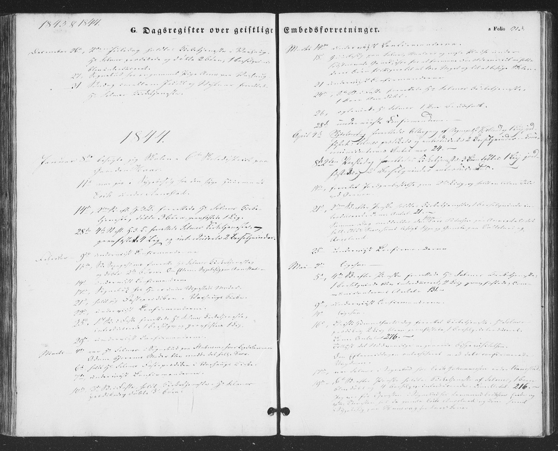 Hå sokneprestkontor, AV/SAST-A-101801/001/30BA/L0007: Parish register (official) no. A 6, 1842-1855, p. 213