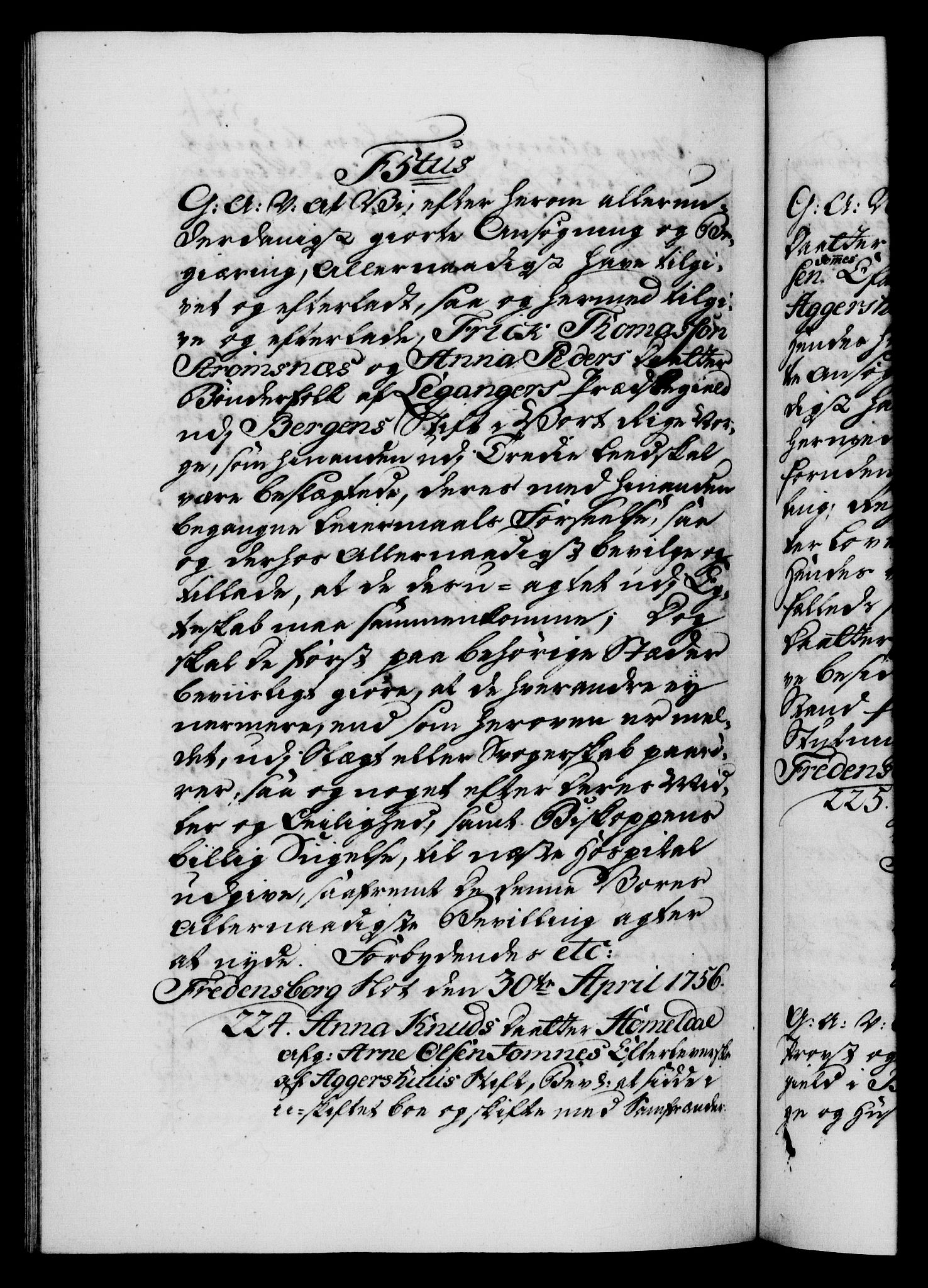 Danske Kanselli 1572-1799, AV/RA-EA-3023/F/Fc/Fca/Fcaa/L0039: Norske registre, 1755-1756, p. 571b