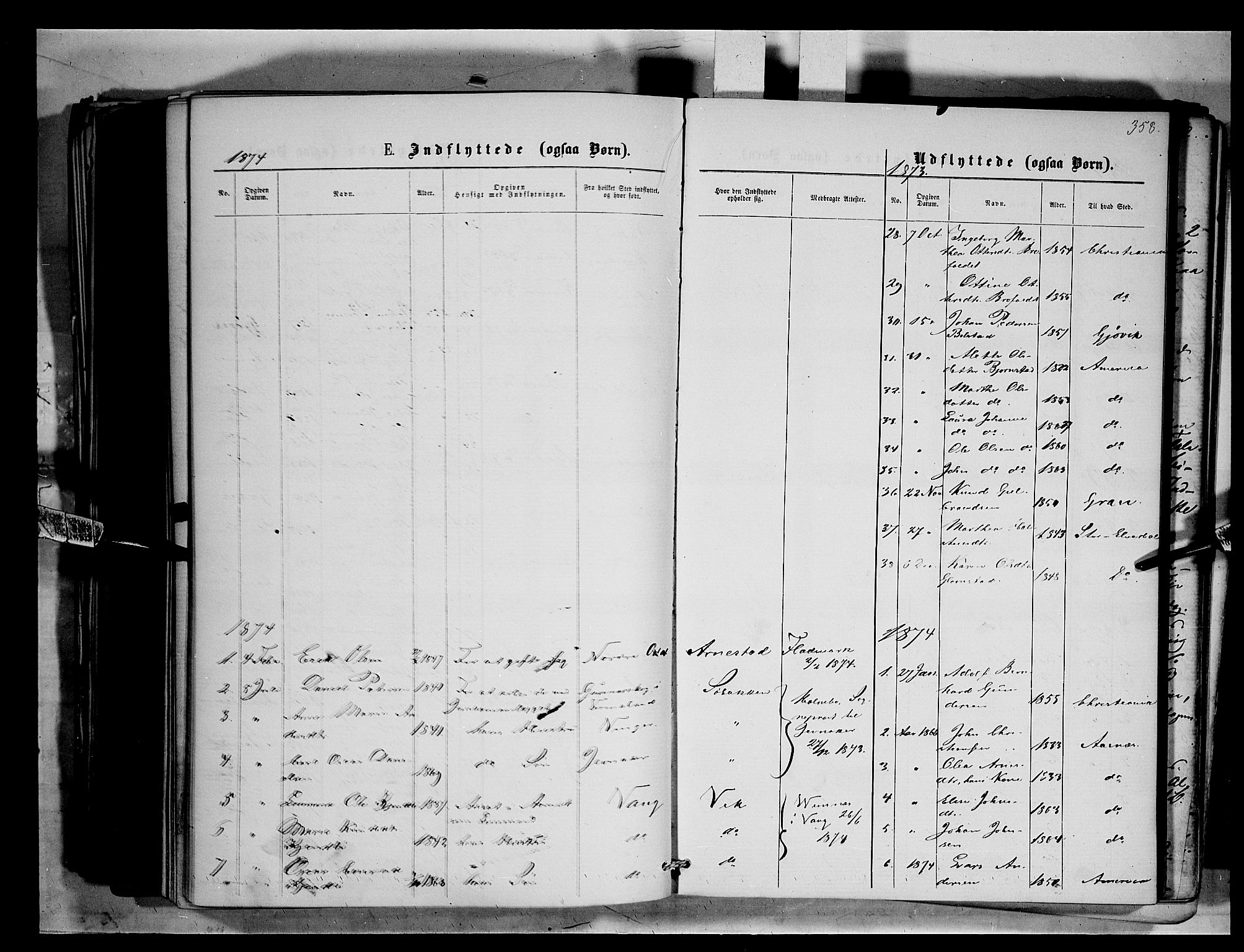 Åmot prestekontor, Hedmark, SAH/PREST-056/H/Ha/Haa/L0008: Parish register (official) no. 8, 1862-1875, p. 358