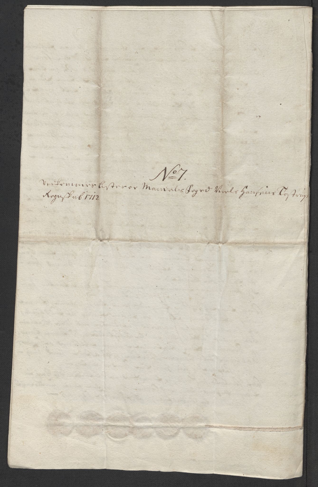 Rentekammeret inntil 1814, Reviderte regnskaper, Fogderegnskap, AV/RA-EA-4092/R43/L2555: Fogderegnskap Lista og Mandal, 1712, p. 68