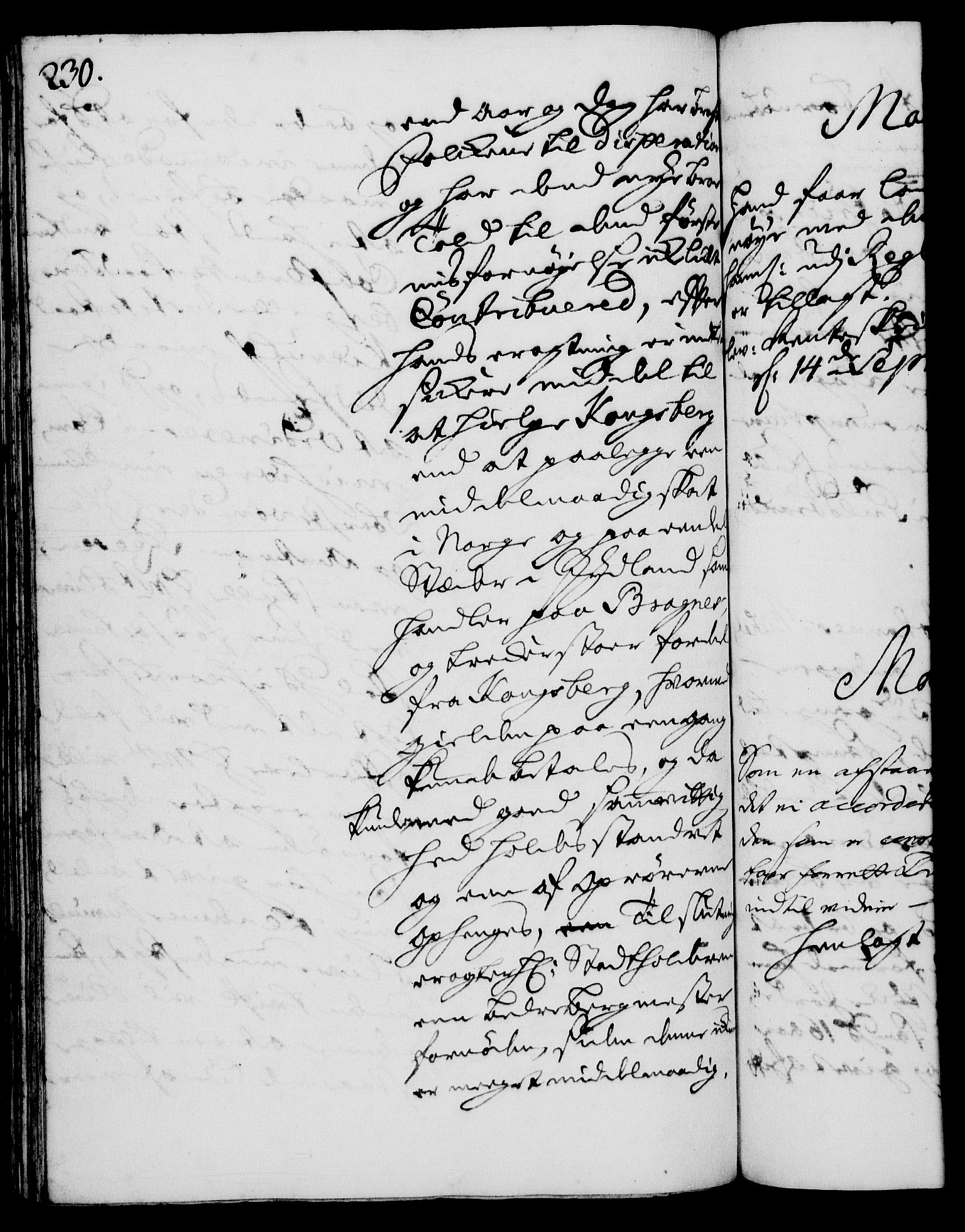 Rentekammeret, Kammerkanselliet, AV/RA-EA-3111/G/Gh/Gha/L0012: Norsk ekstraktmemorialprotokoll (merket RK 53.57), 1730, p. 230