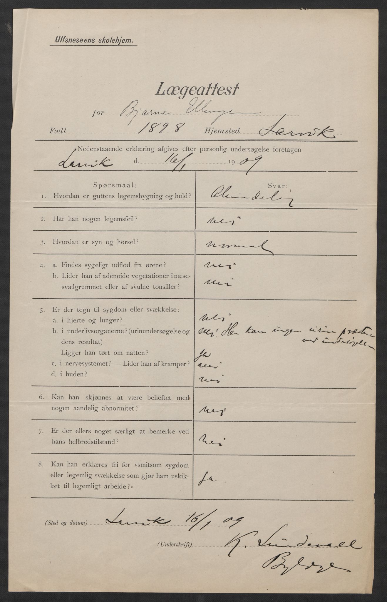 Falstad skolehjem, AV/RA-S-1676/E/Eb/L0009: Elevmapper løpenr. 189-209, 1909-1916, p. 29