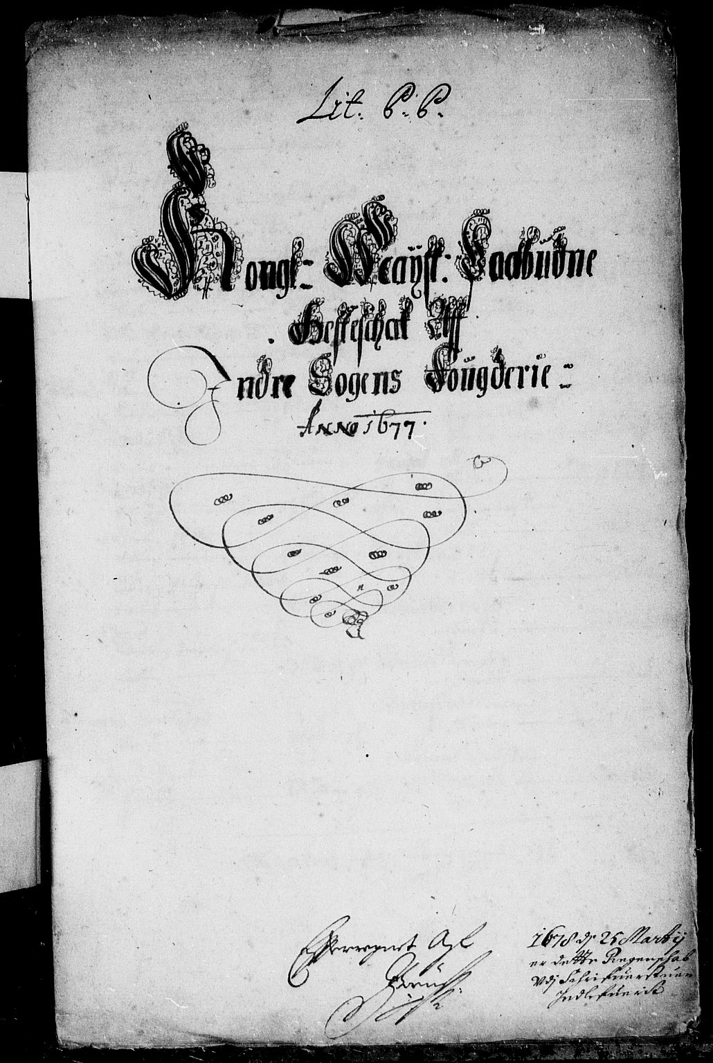 Rentekammeret inntil 1814, Reviderte regnskaper, Stiftamtstueregnskaper, Bergen stiftamt, AV/RA-EA-6043/R/Rc/L0049: Bergen stiftamt, 1675-1677