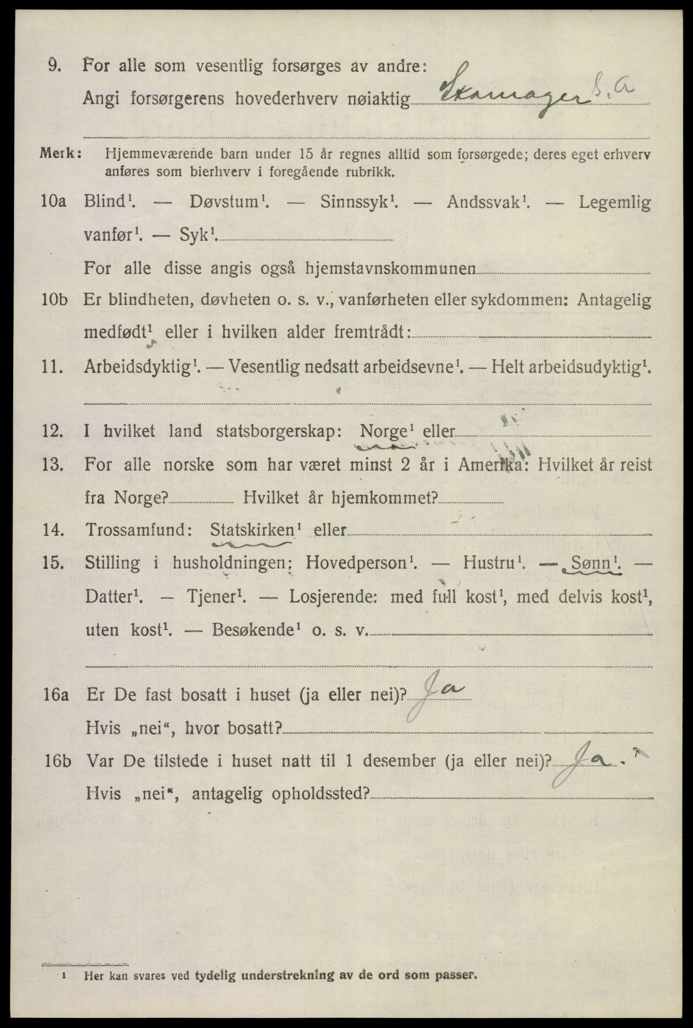 SAKO, 1920 census for Eidanger, 1920, p. 1819