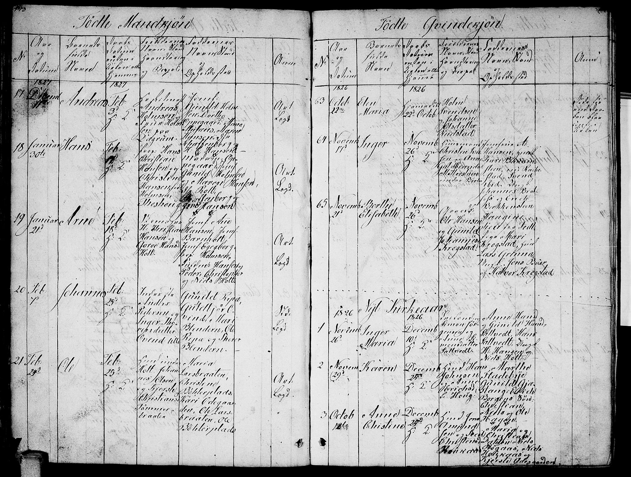 Enebakk prestekontor Kirkebøker, AV/SAO-A-10171c/G/Ga/L0002: Parish register (copy) no. I 2, 1822-1833, p. 143-144