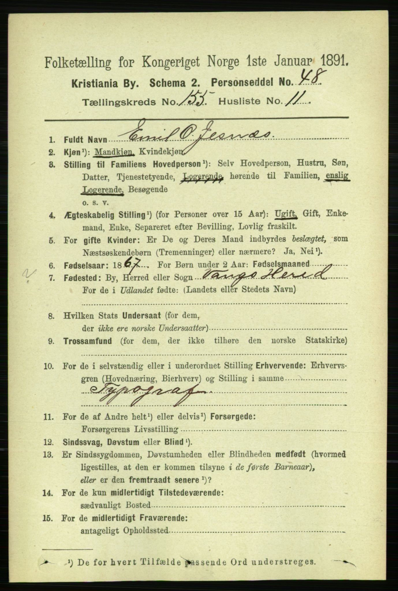 RA, 1891 census for 0301 Kristiania, 1891, p. 88532