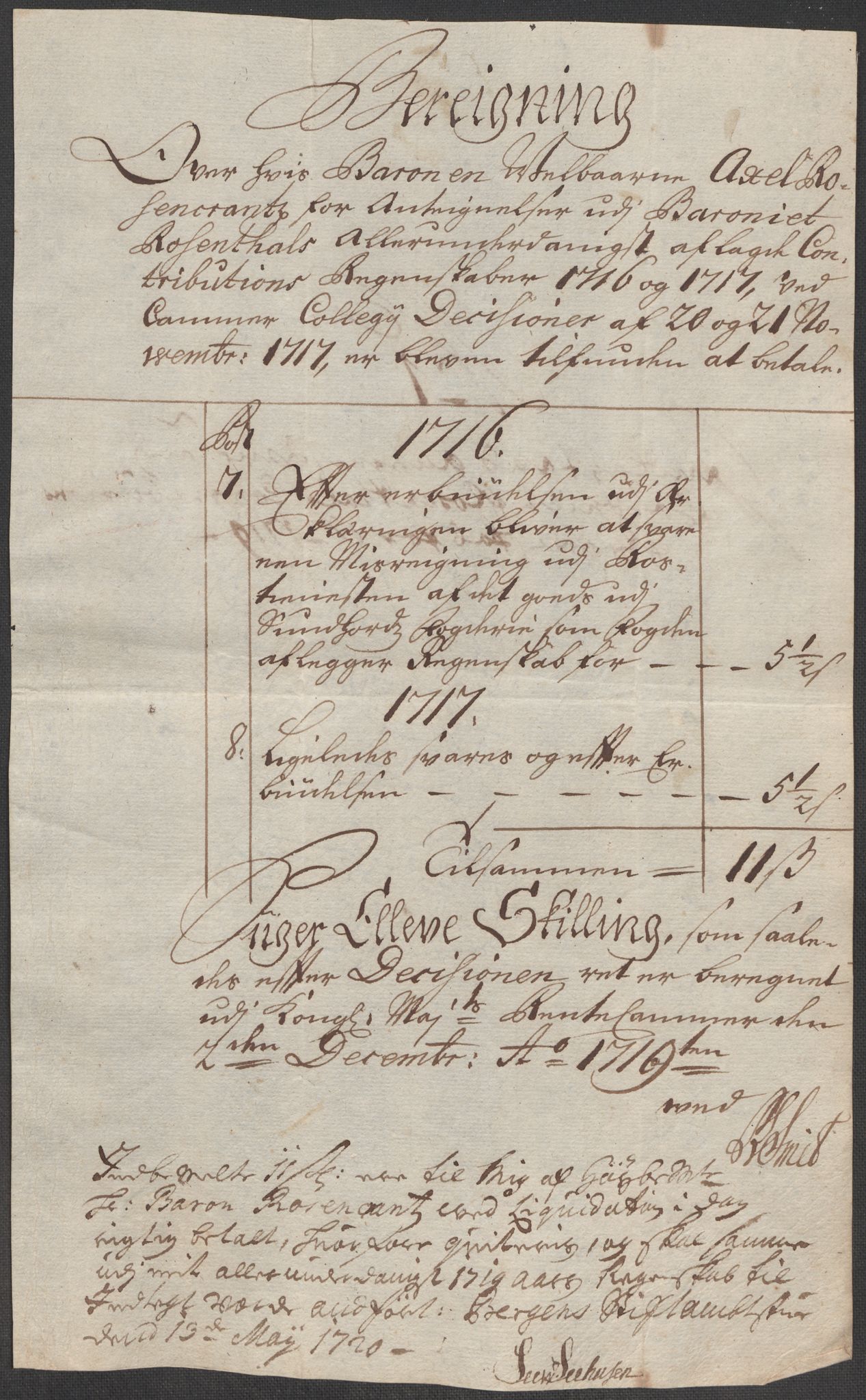 Rentekammeret inntil 1814, Reviderte regnskaper, Fogderegnskap, AV/RA-EA-4092/R49/L3140: Fogderegnskap Rosendal Baroni, 1718-1720, p. 177