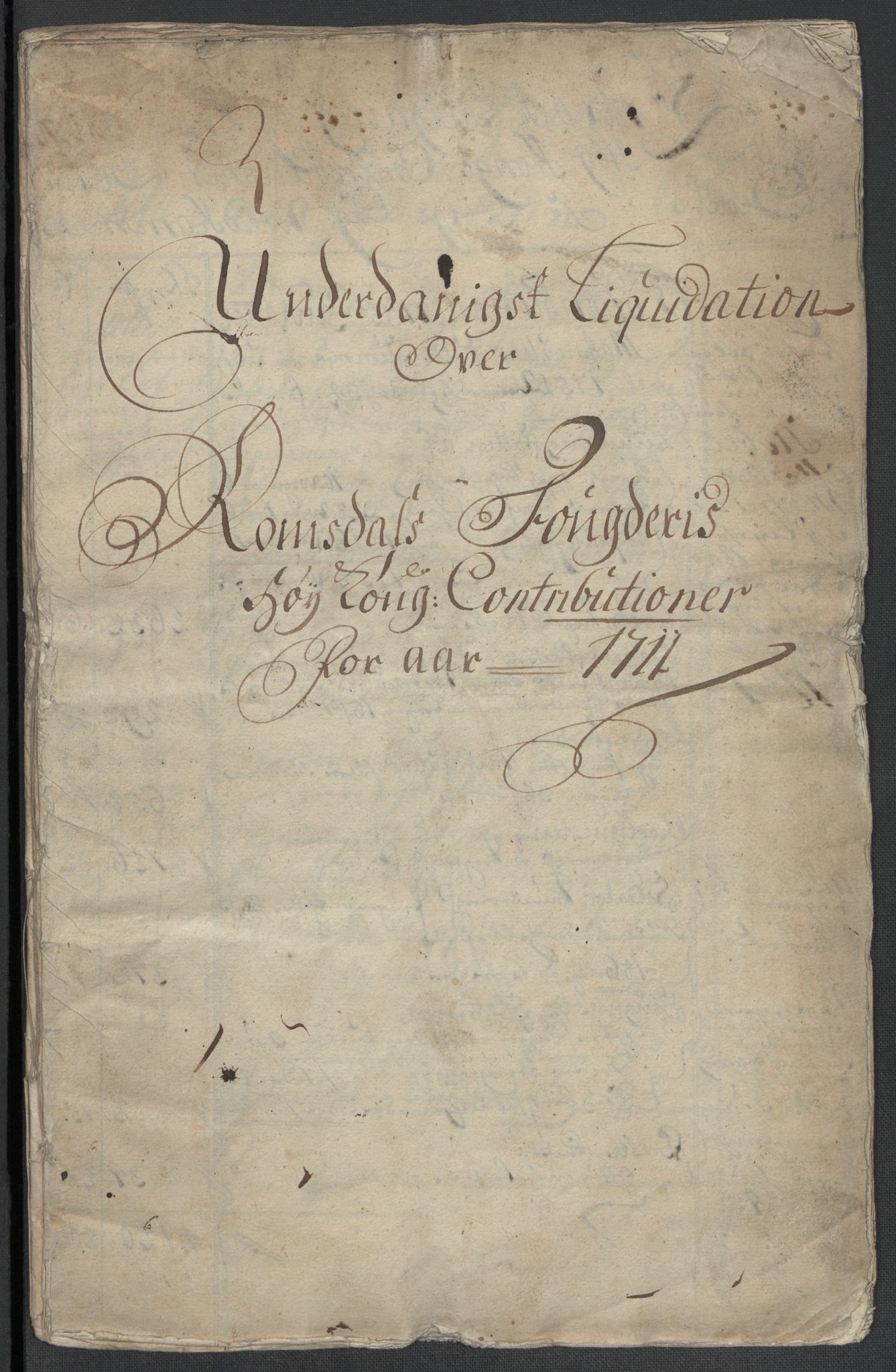 Rentekammeret inntil 1814, Reviderte regnskaper, Fogderegnskap, RA/EA-4092/R55/L3660: Fogderegnskap Romsdal, 1711, p. 4