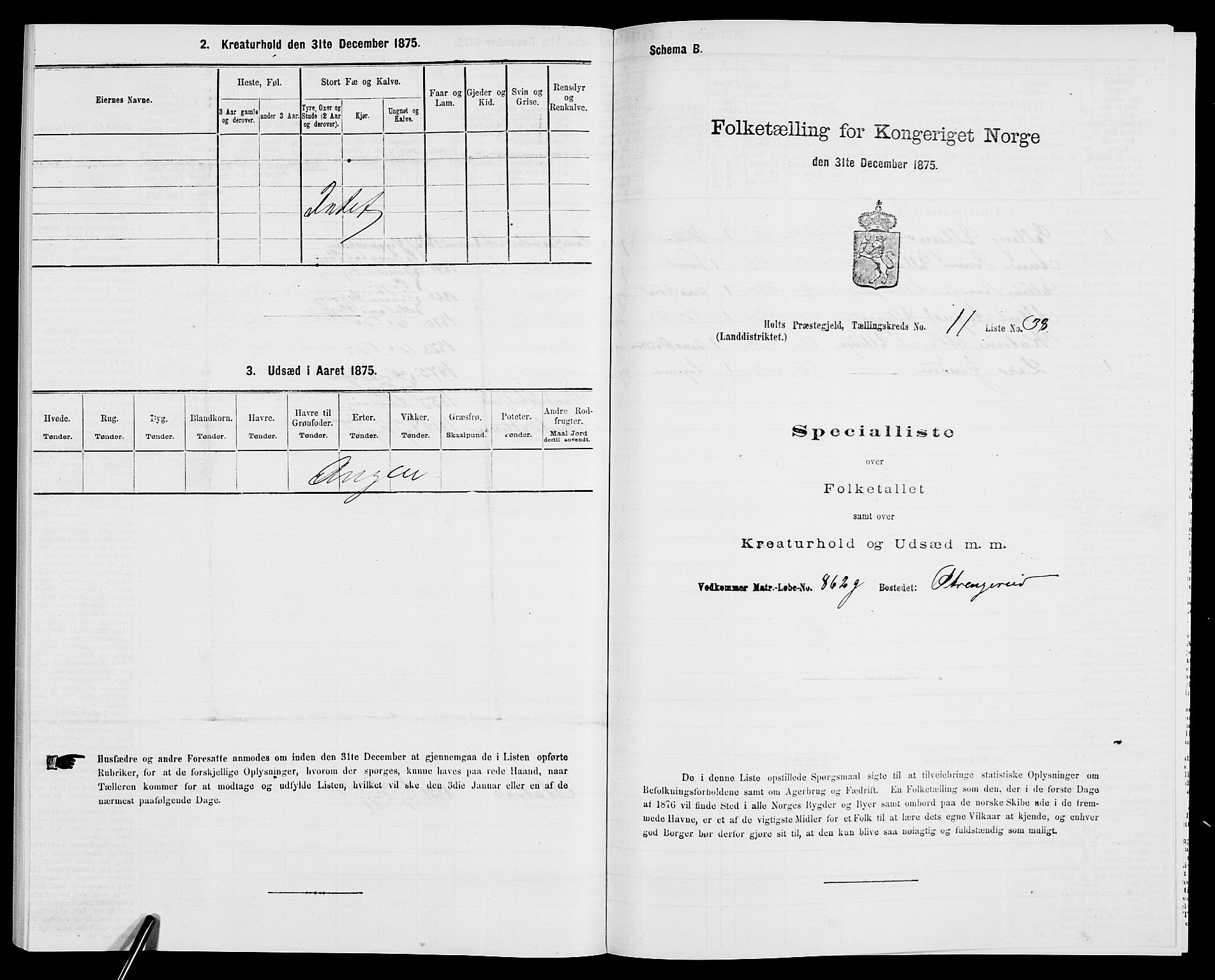 SAK, 1875 census for 0914L Holt/Holt, 1875, p. 1481