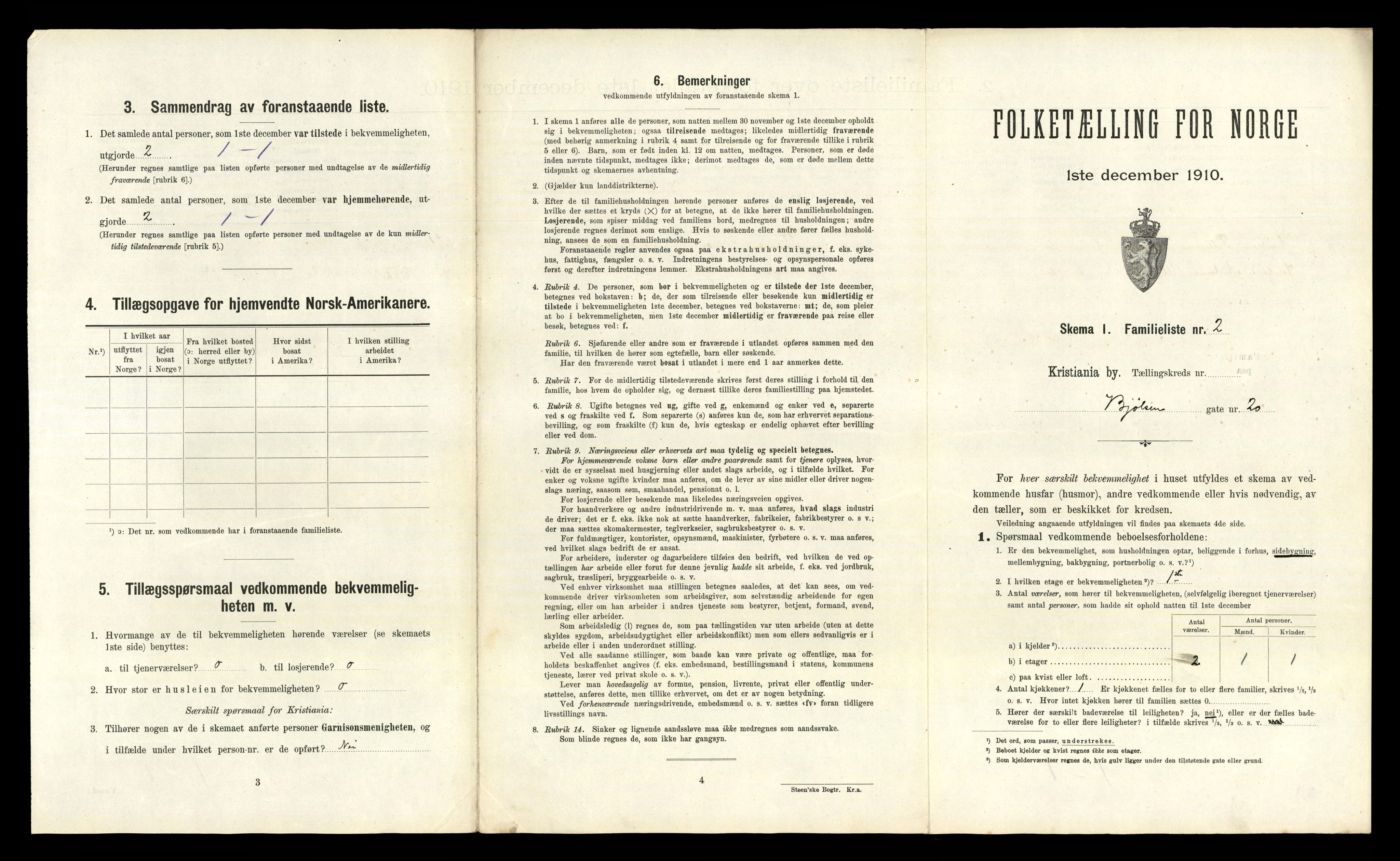 RA, 1910 census for Kristiania, 1910, p. 7463