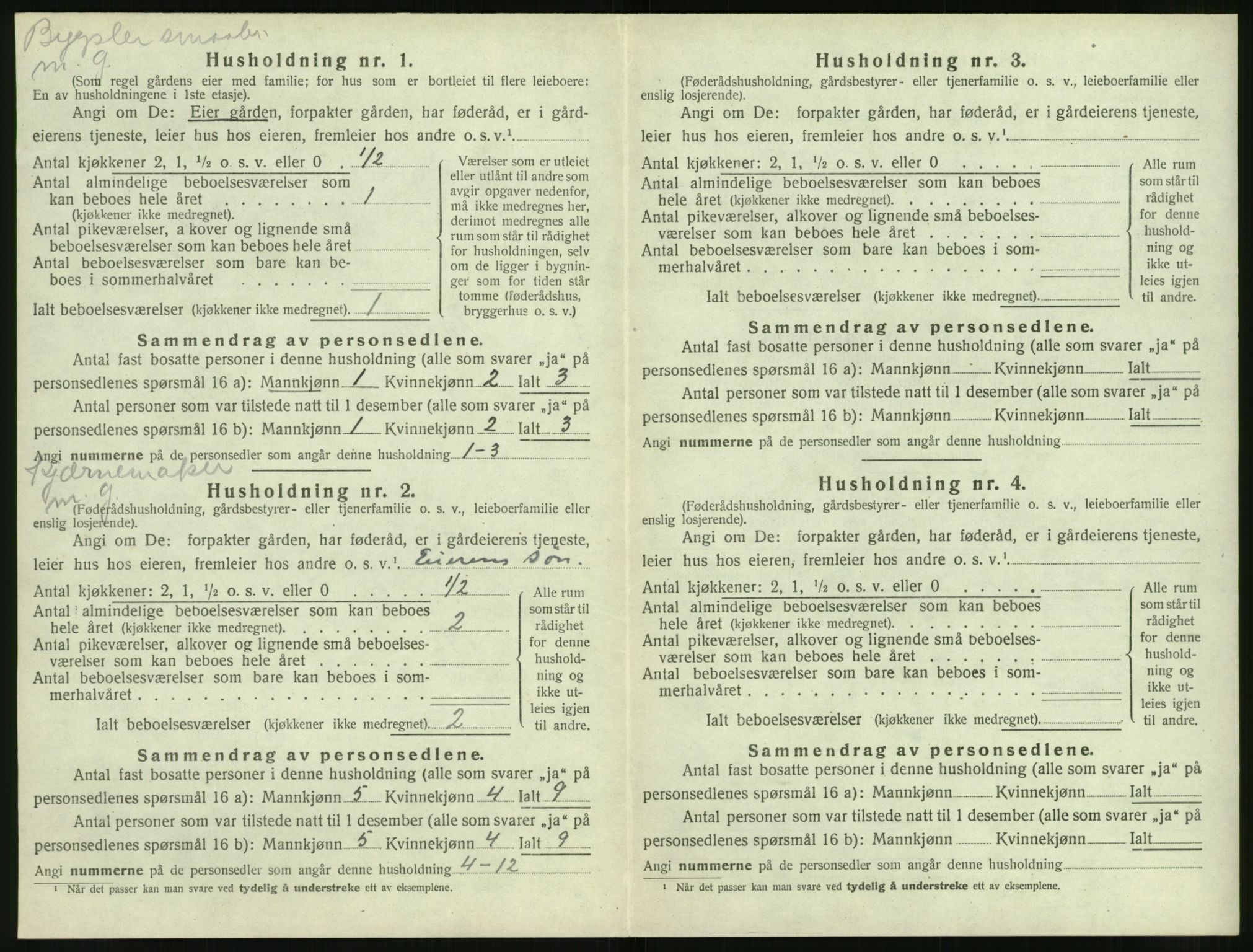 SAT, 1920 census for Volda, 1920, p. 679