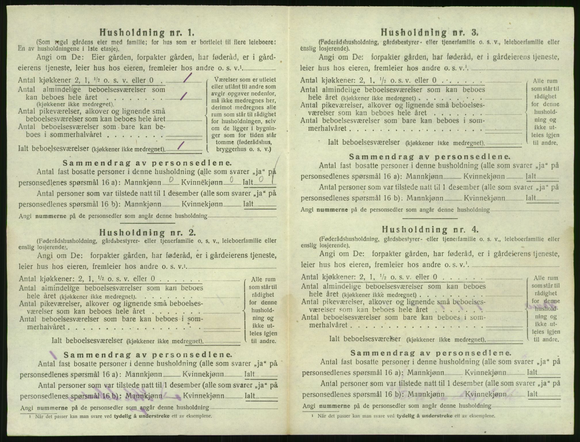 SAK, 1920 census for Froland, 1920, p. 958