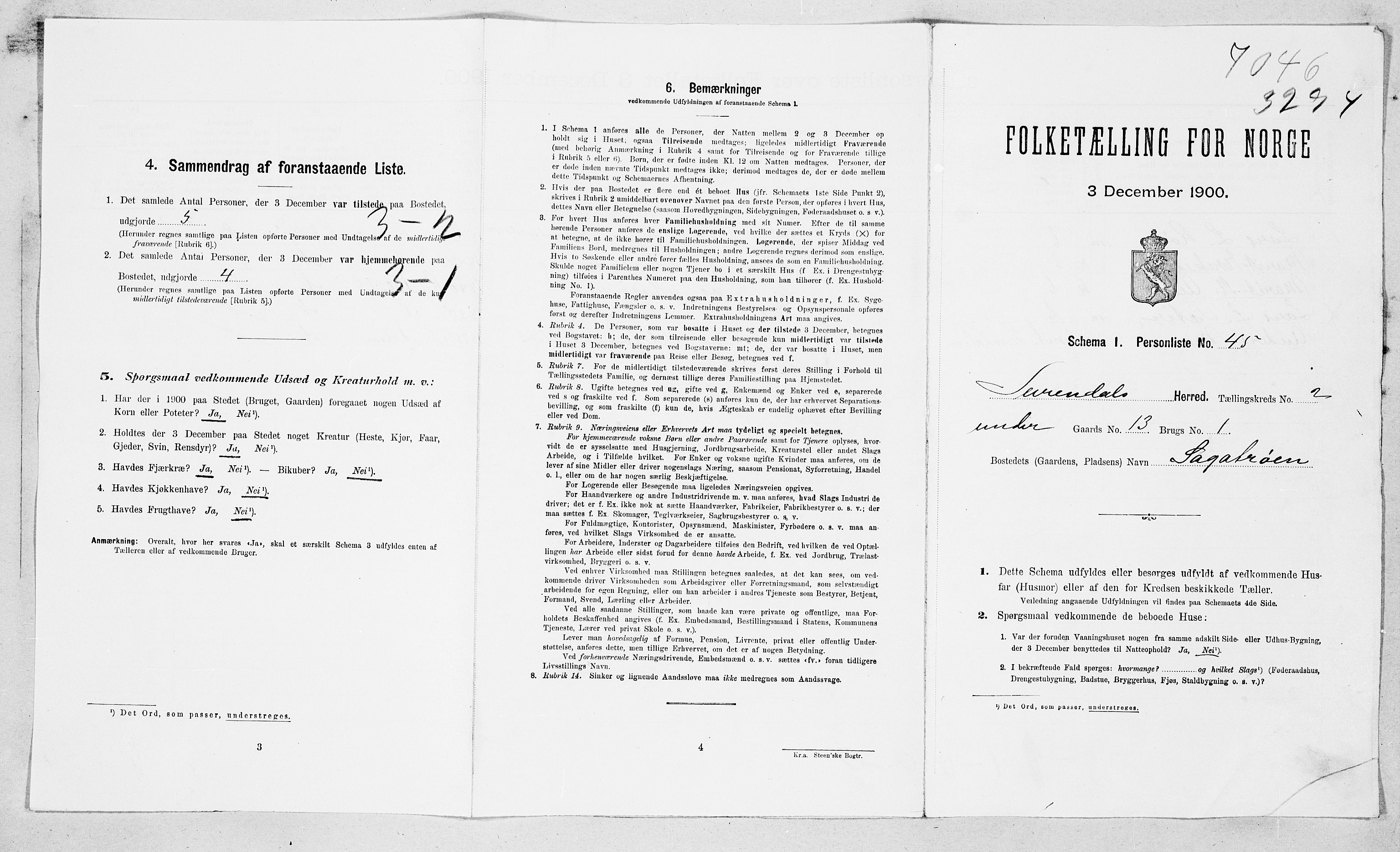 SAT, 1900 census for Surnadal, 1900, p. 38