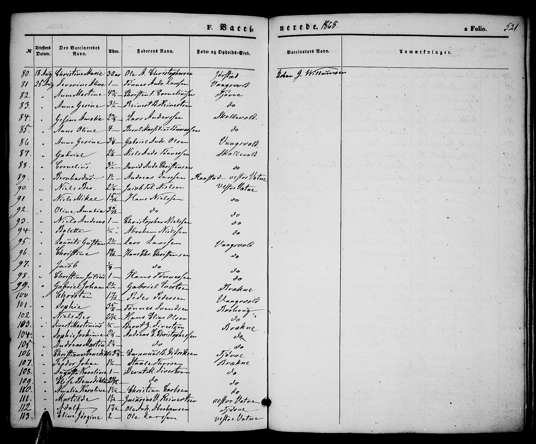 Lista sokneprestkontor, AV/SAK-1111-0027/F/Fb/L0003: Parish register (copy) no. B 3, 1862-1877, p. 521