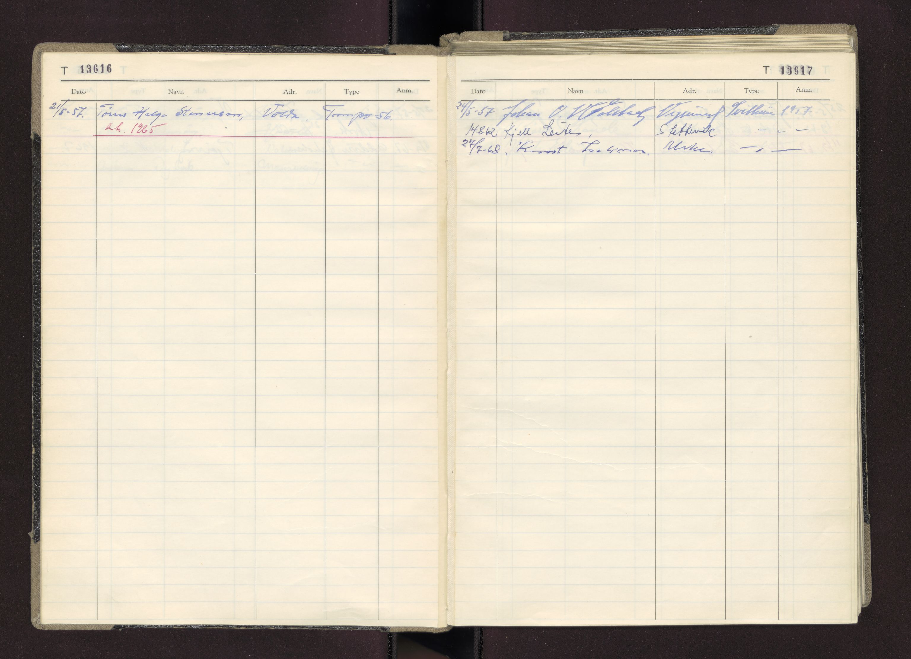 Møre og Romsdal vegkontor - Ålesund trafikkstasjon, AV/SAT-A-4099/F/Fc/L0011: Bilregister; T 13601 - T 13999, 1955-1970