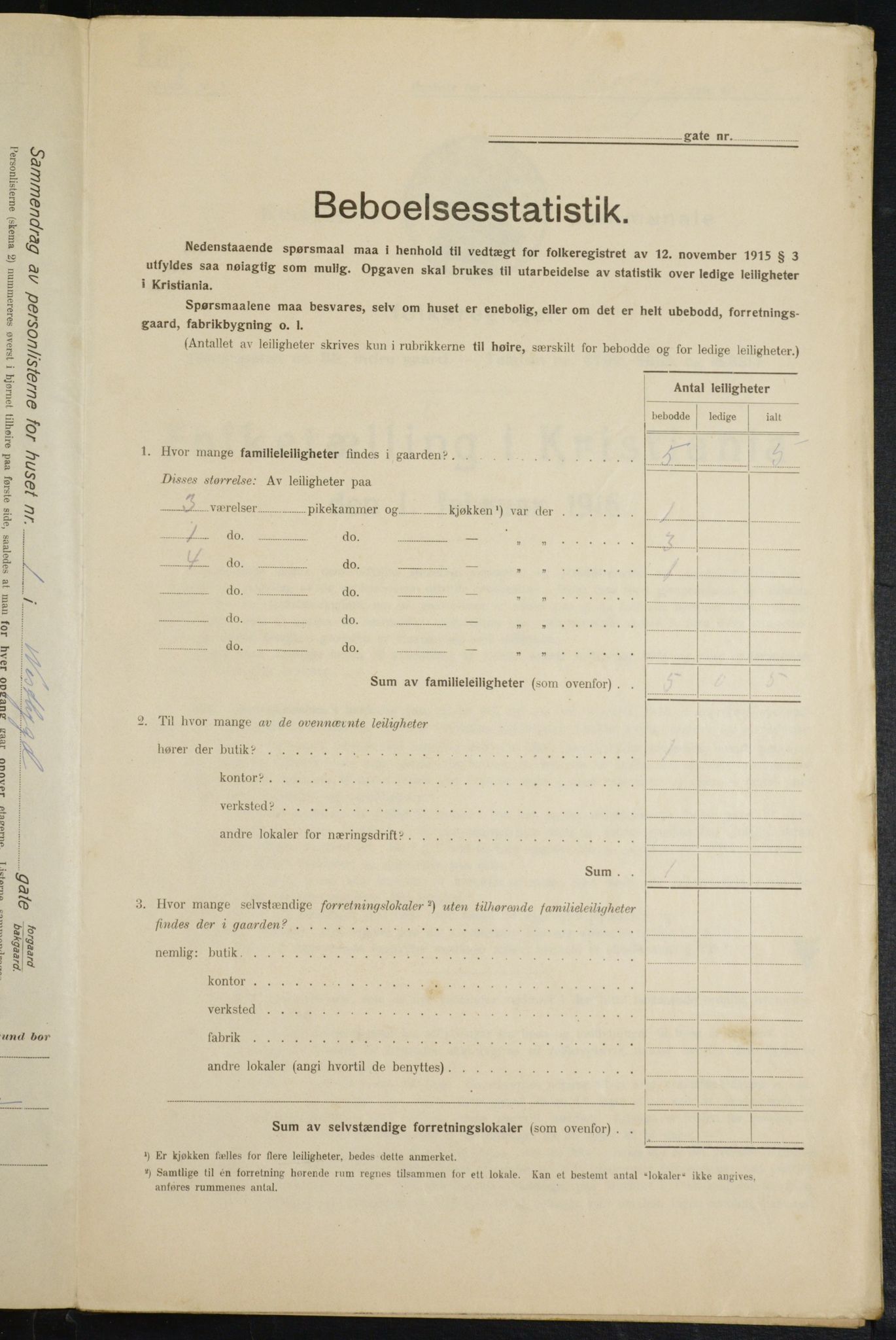 OBA, Municipal Census 1916 for Kristiania, 1916, p. 126031