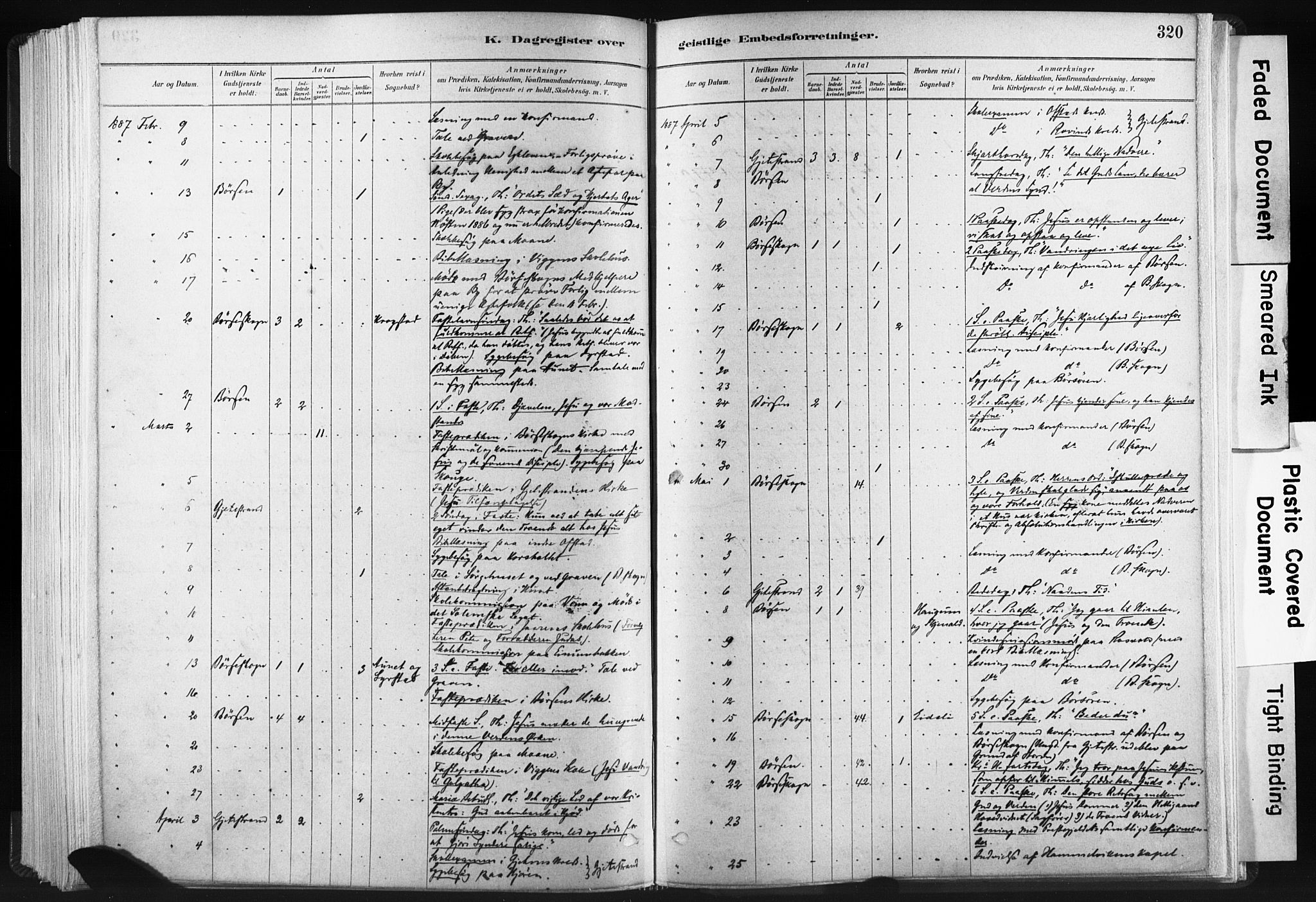 Ministerialprotokoller, klokkerbøker og fødselsregistre - Sør-Trøndelag, SAT/A-1456/665/L0773: Parish register (official) no. 665A08, 1879-1905, p. 320