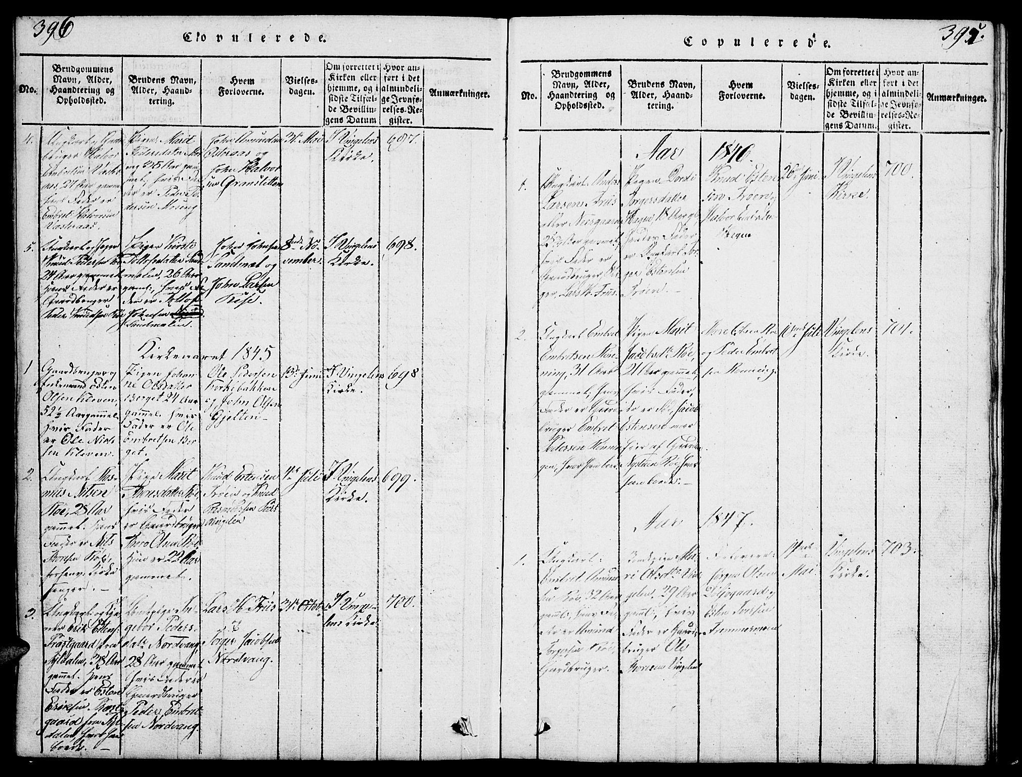 Tolga prestekontor, AV/SAH-PREST-062/L/L0003: Parish register (copy) no. 3, 1815-1862, p. 396-397