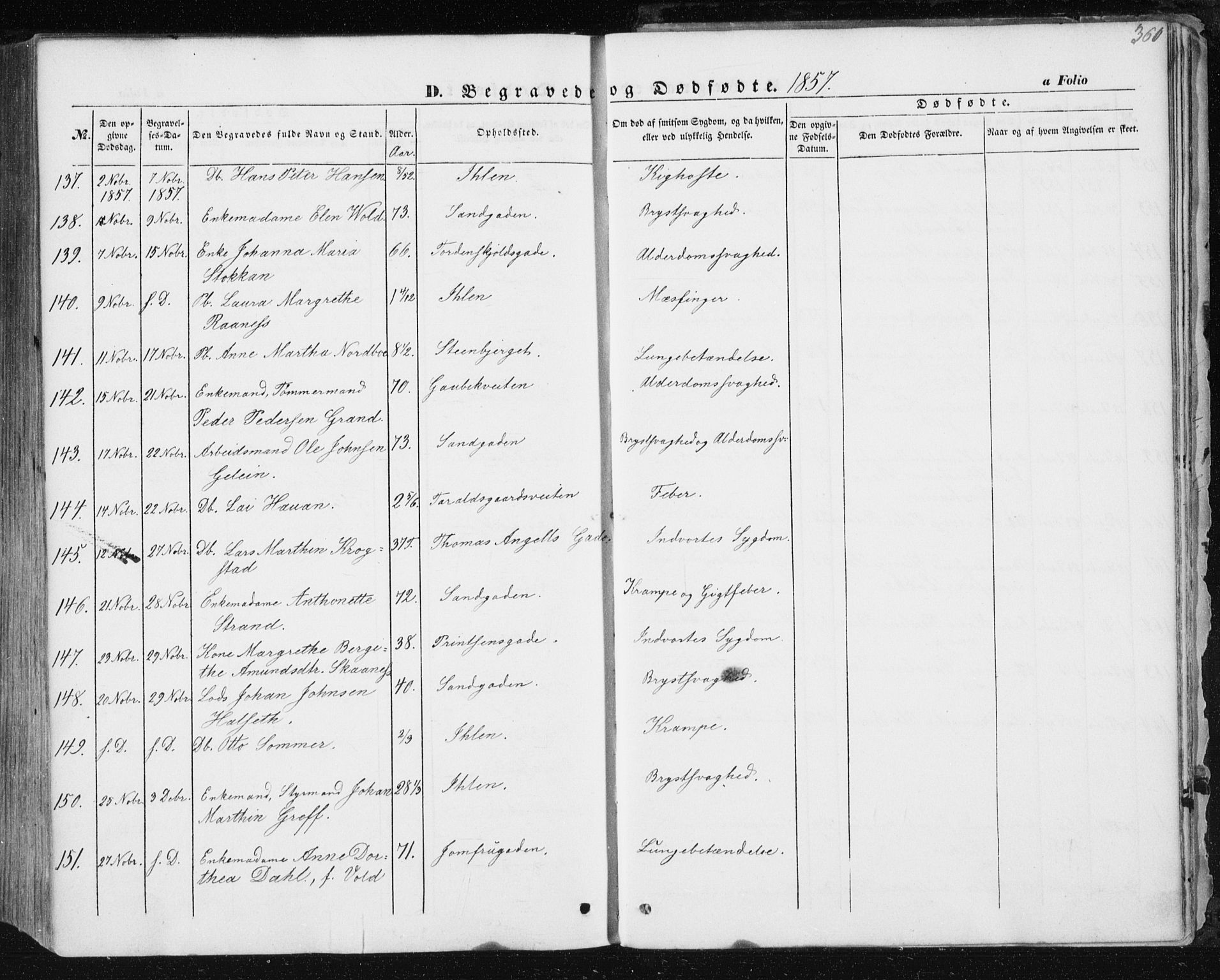 Ministerialprotokoller, klokkerbøker og fødselsregistre - Sør-Trøndelag, AV/SAT-A-1456/602/L0112: Parish register (official) no. 602A10, 1848-1859, p. 360