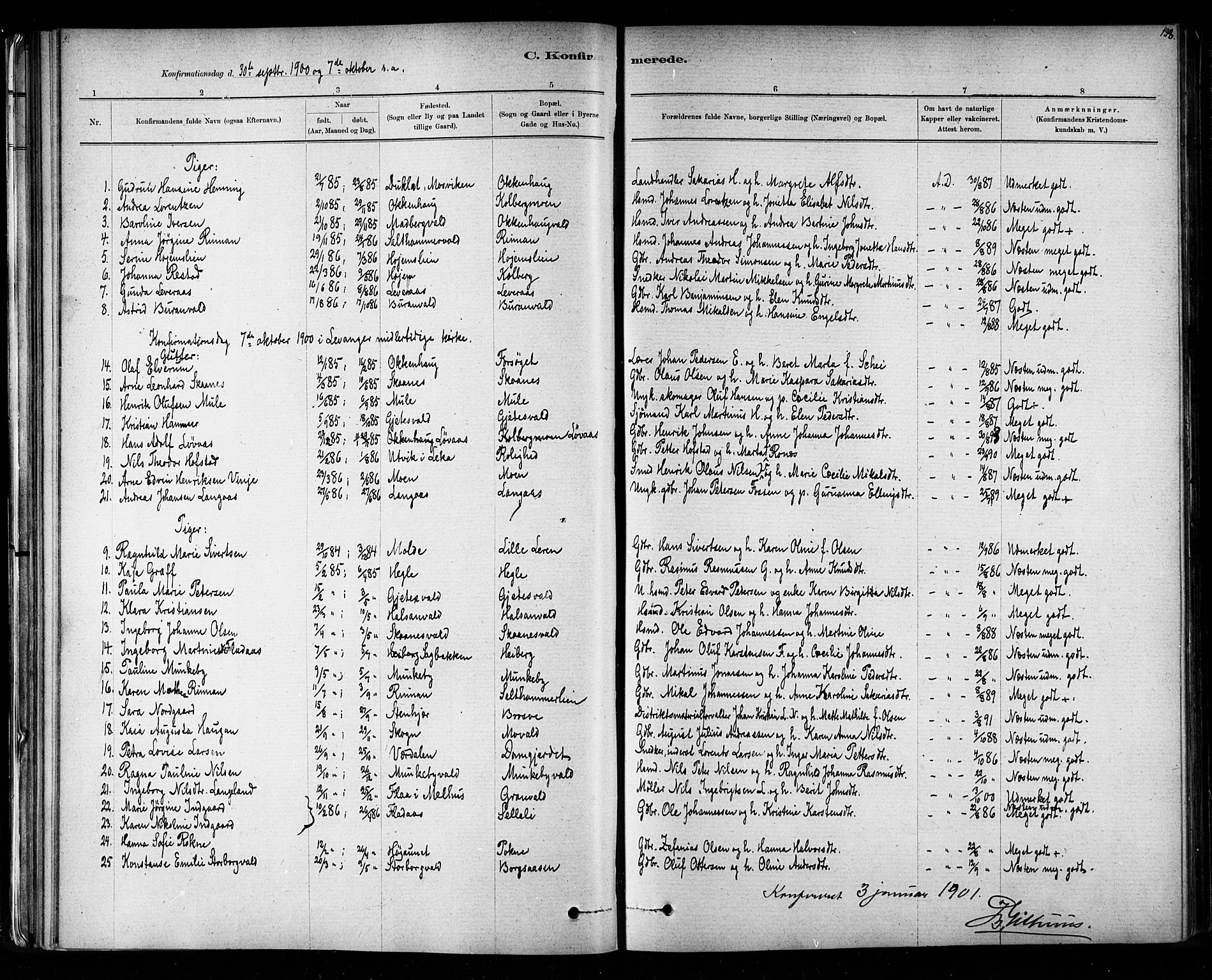 Ministerialprotokoller, klokkerbøker og fødselsregistre - Nord-Trøndelag, SAT/A-1458/721/L0208: Parish register (copy) no. 721C01, 1880-1917, p. 138