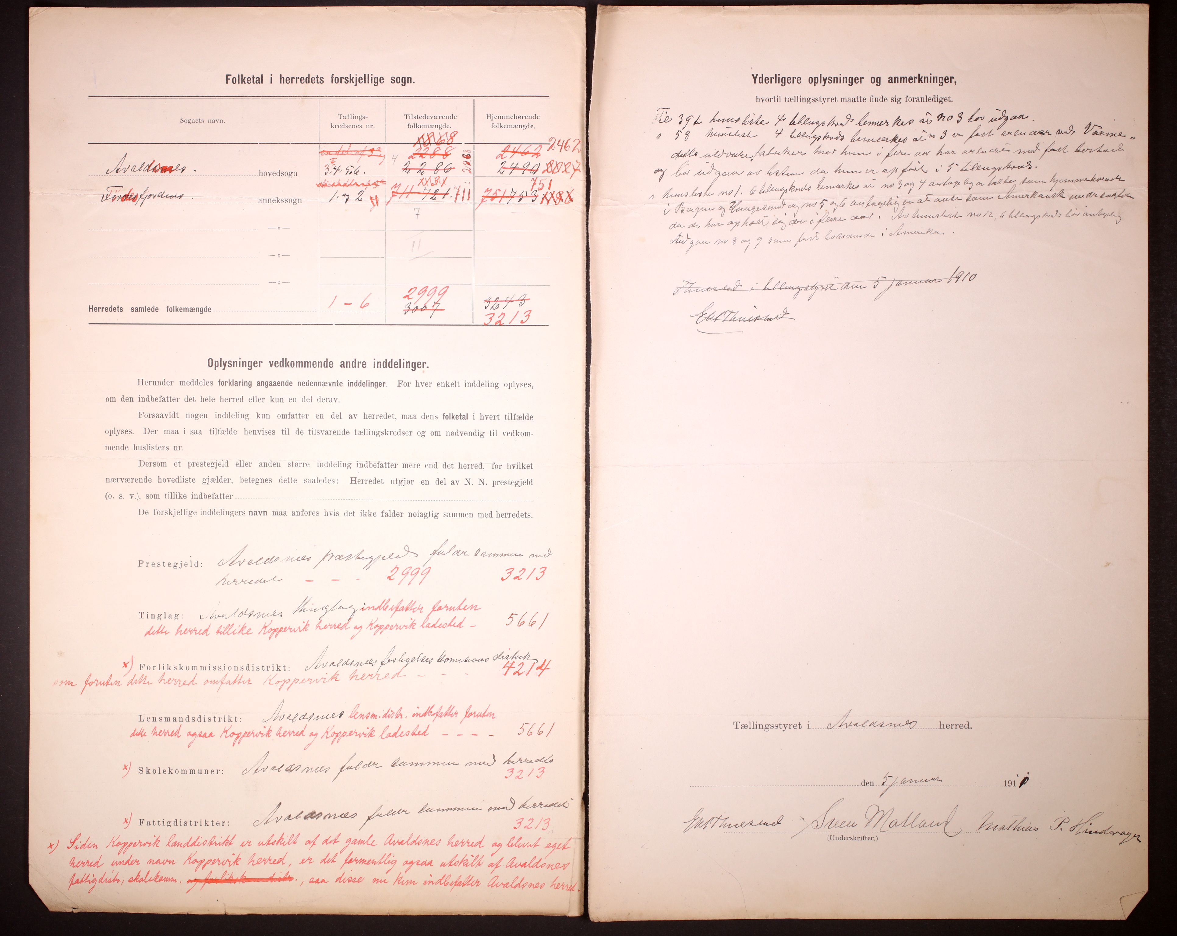 RA, 1910 census for Avaldsnes, 1910, p. 3