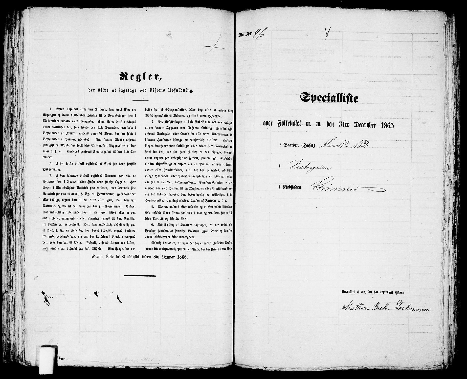 RA, 1865 census for Fjære/Grimstad, 1865, p. 199