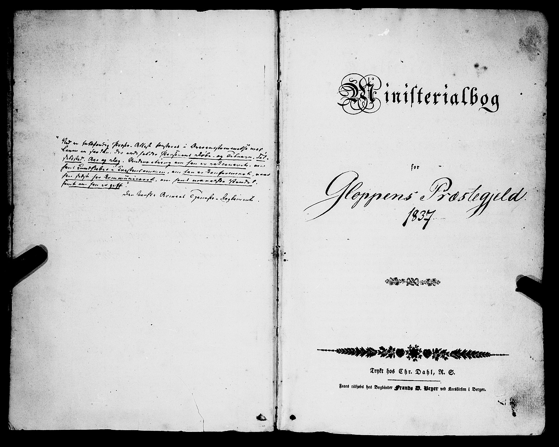 Gloppen sokneprestembete, AV/SAB-A-80101/H/Haa/Haaa/L0008: Parish register (official) no. A 8, 1837-1855